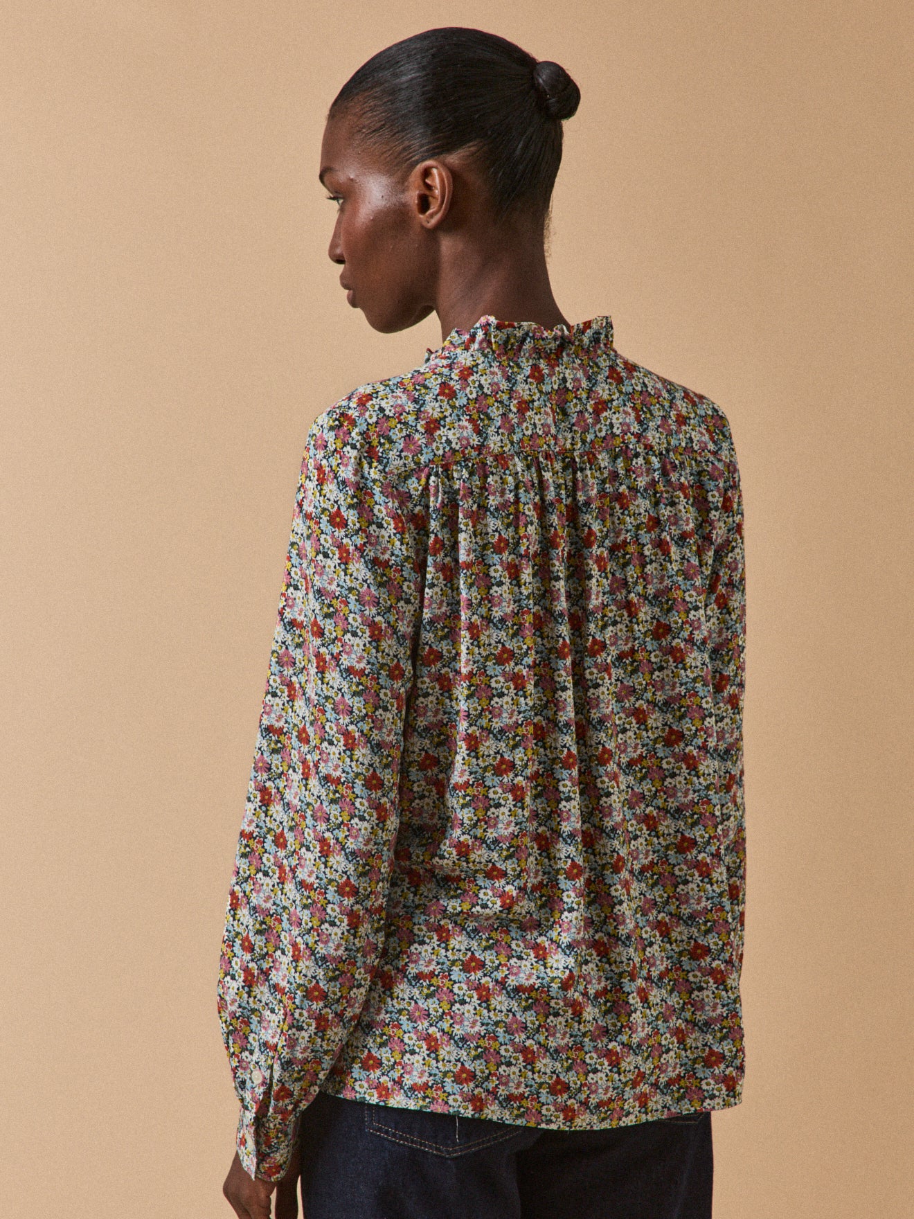 Blouse col volanté femme tissu Liberty Libby - Limited Collection - Image 2