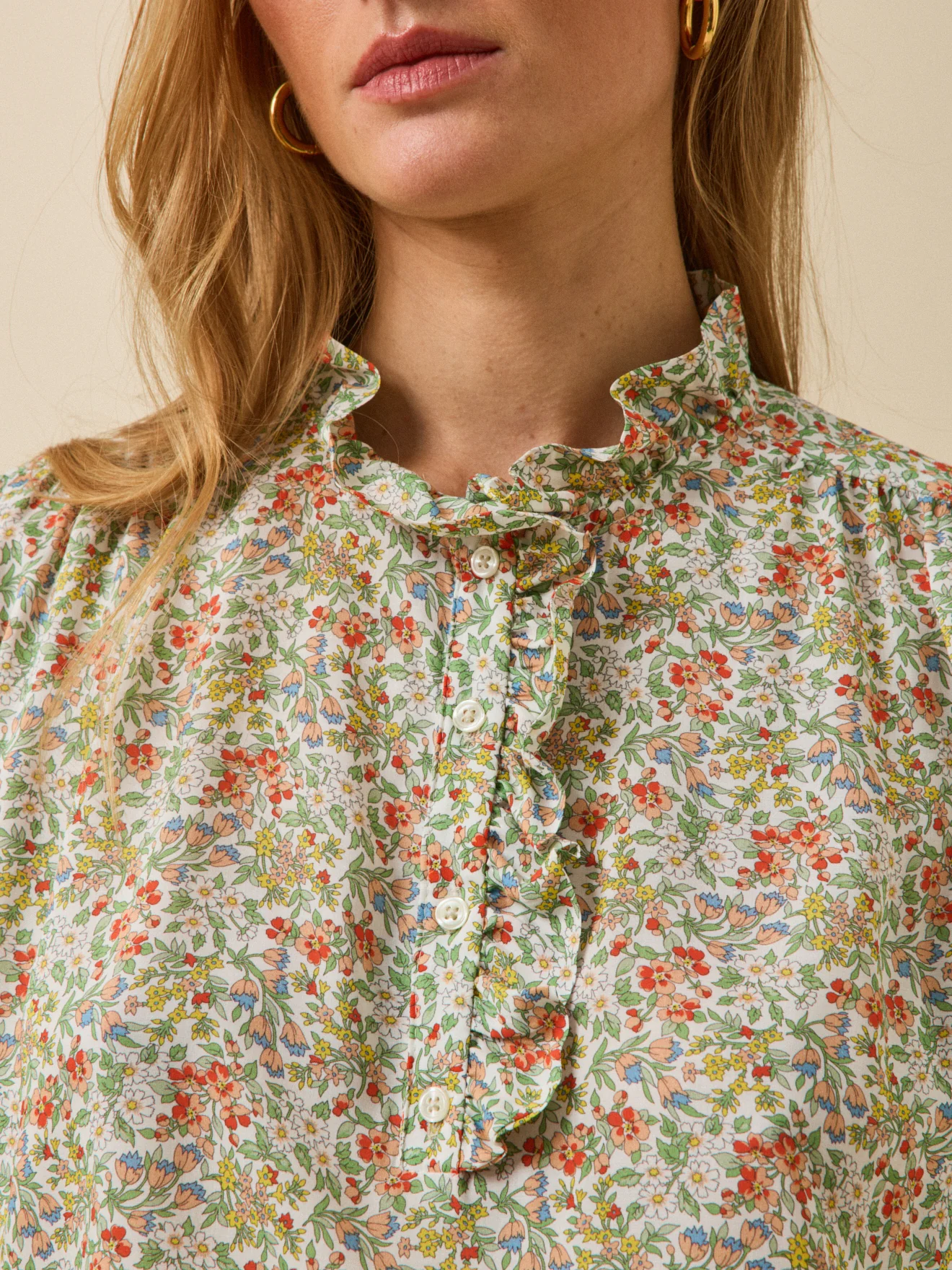 Blouse col volanté femme tissu Liberty - Limited Collection - Image 3