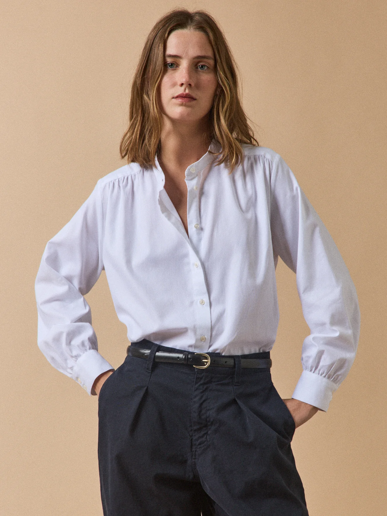 Chemise Oxford col lavallière femme coton biologique - Image 5