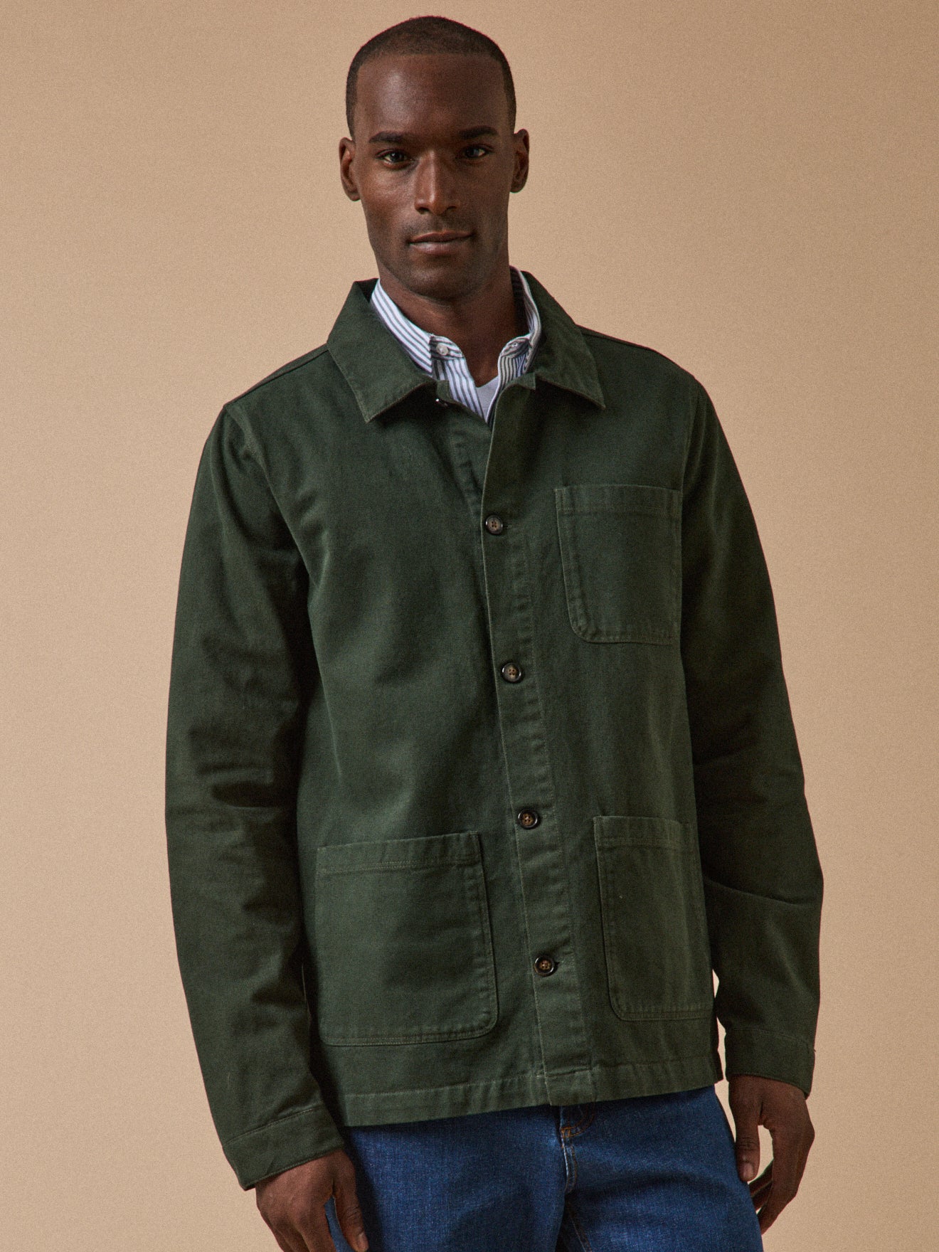 Veste worker homme twill coton recyclé - Image 6