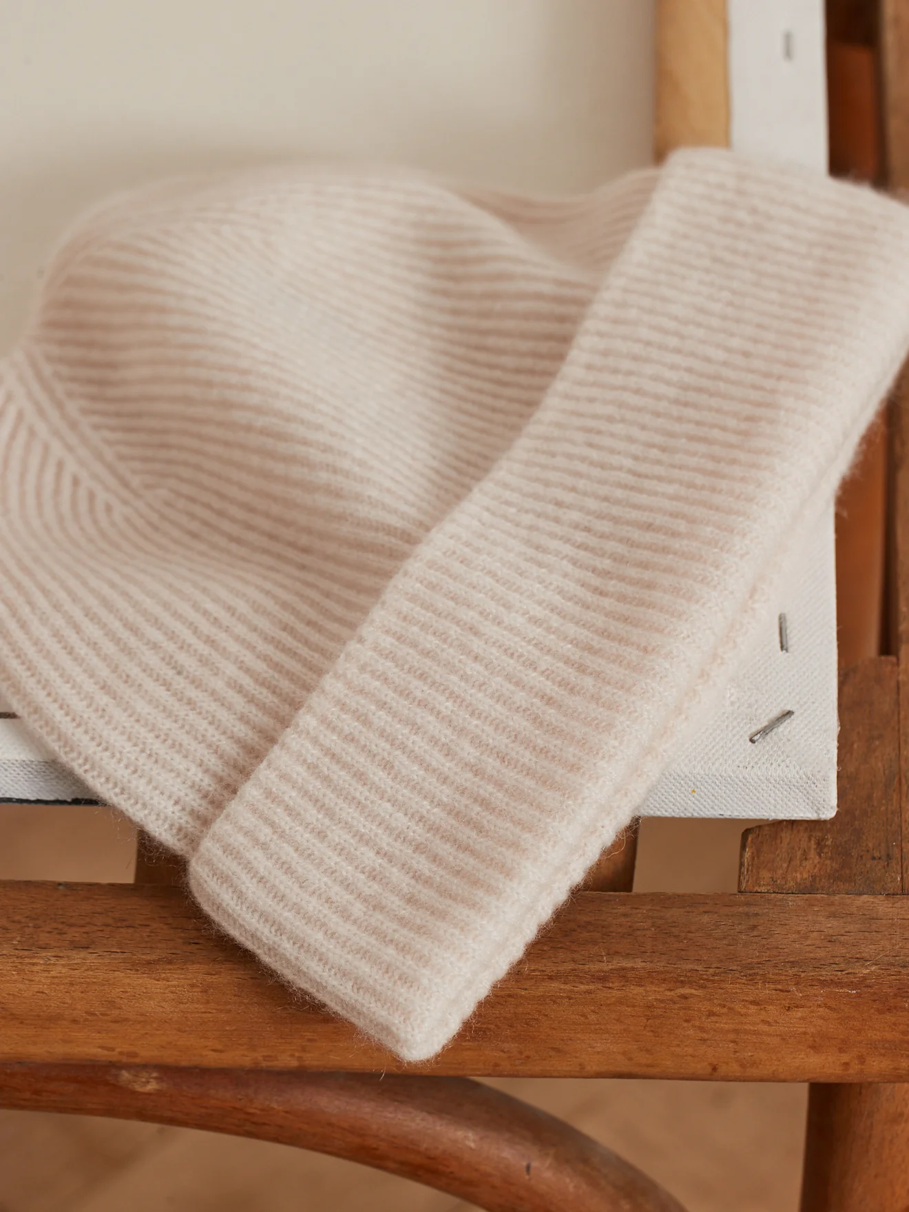 Bonnet maille côtelée adulte - collection cachemire - Image 2