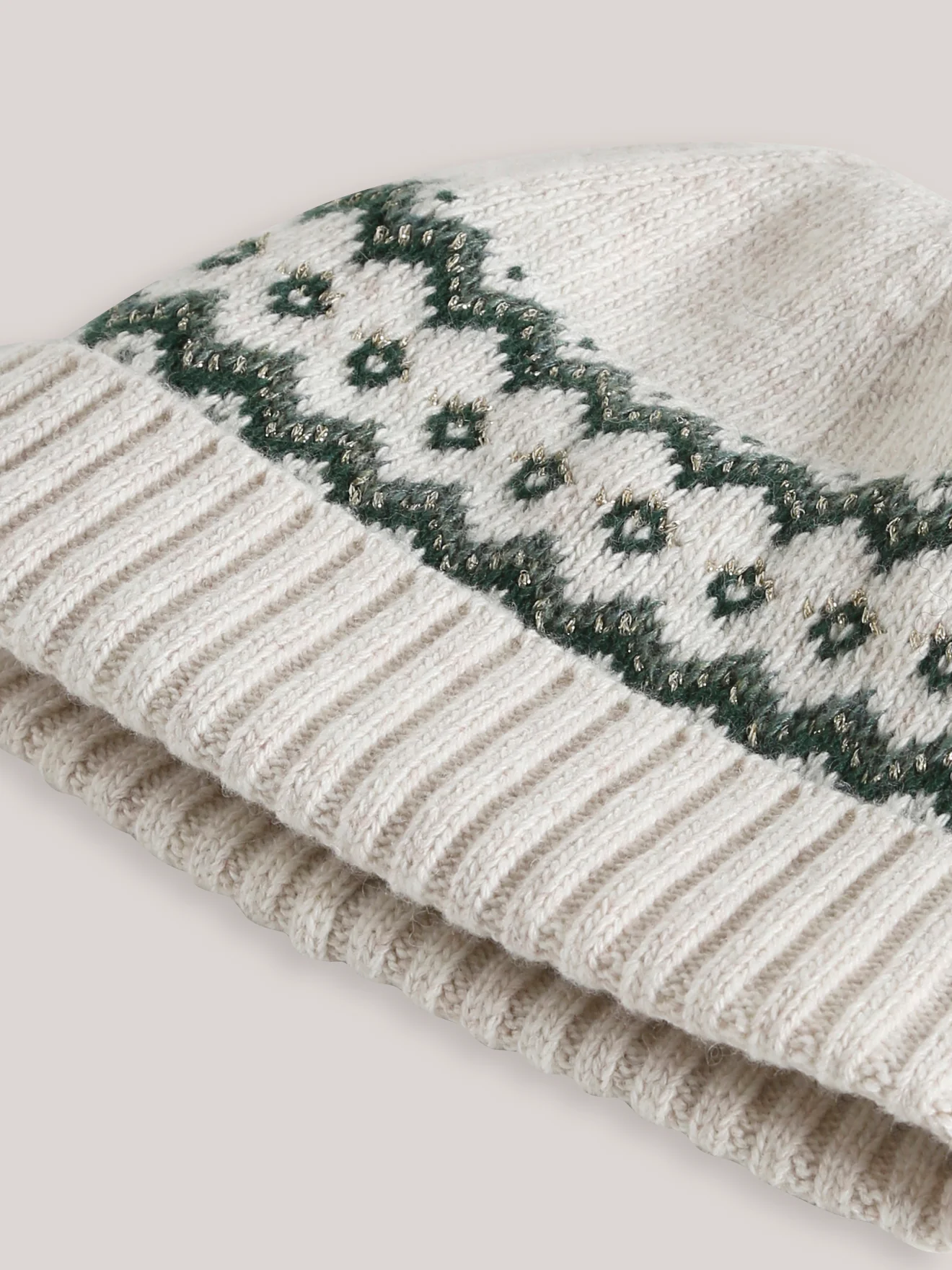 Bonnet jacquard en laine Fille - Image 3