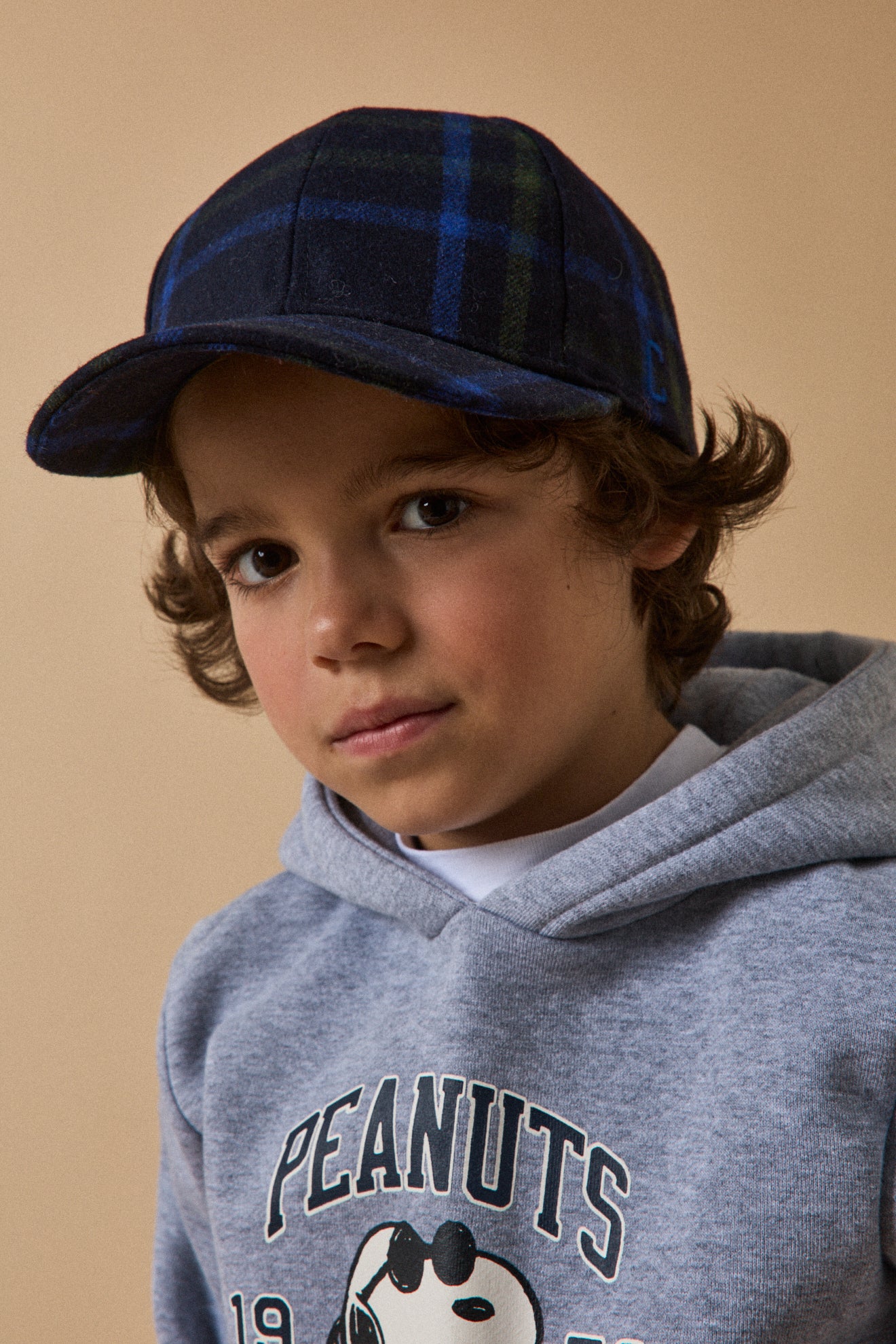 Casquette laine à carreaux Garçon - Image 2