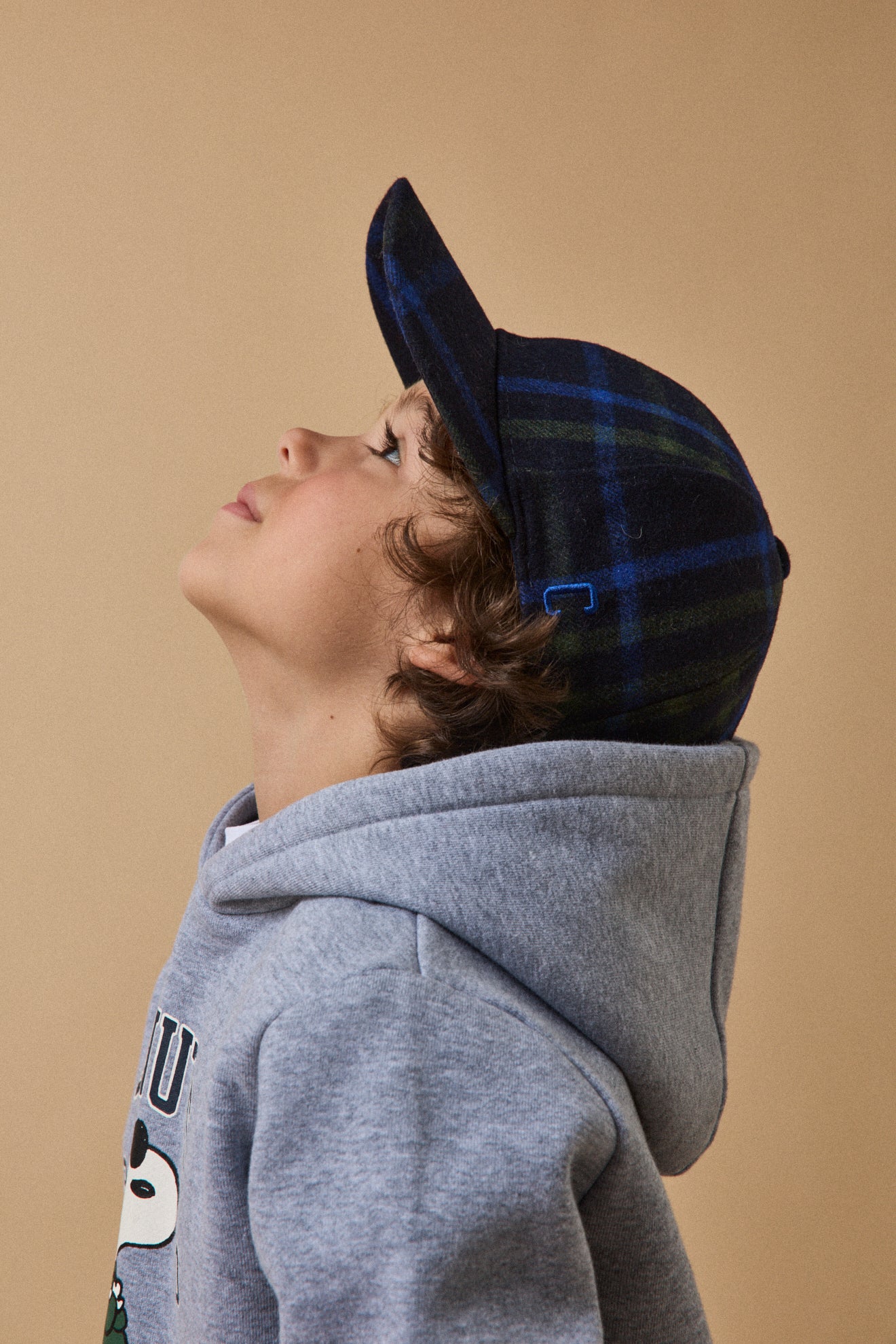 Casquette laine à carreaux Garçon - Image 4