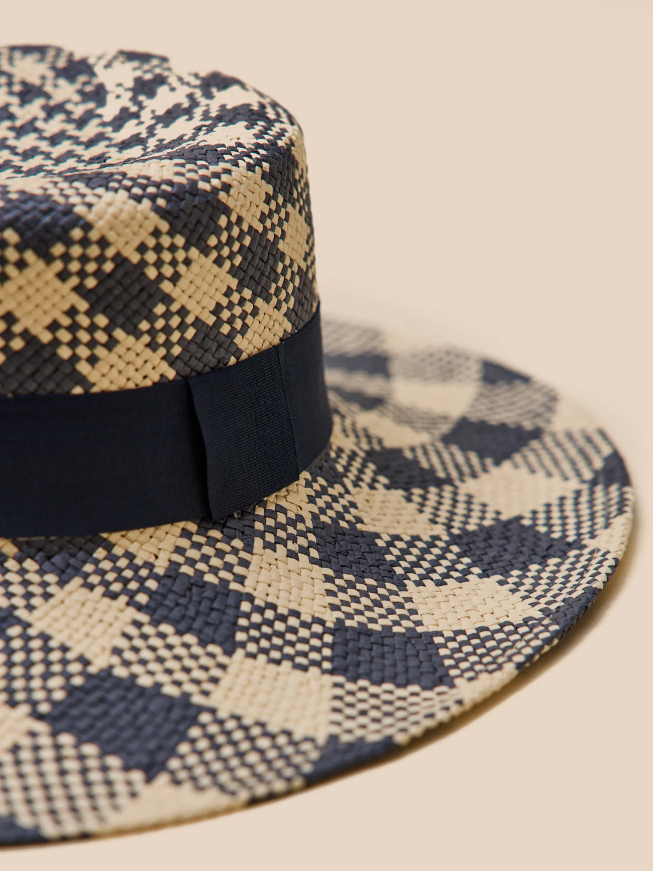 Chapeau de paille bicolore femme - Image 2