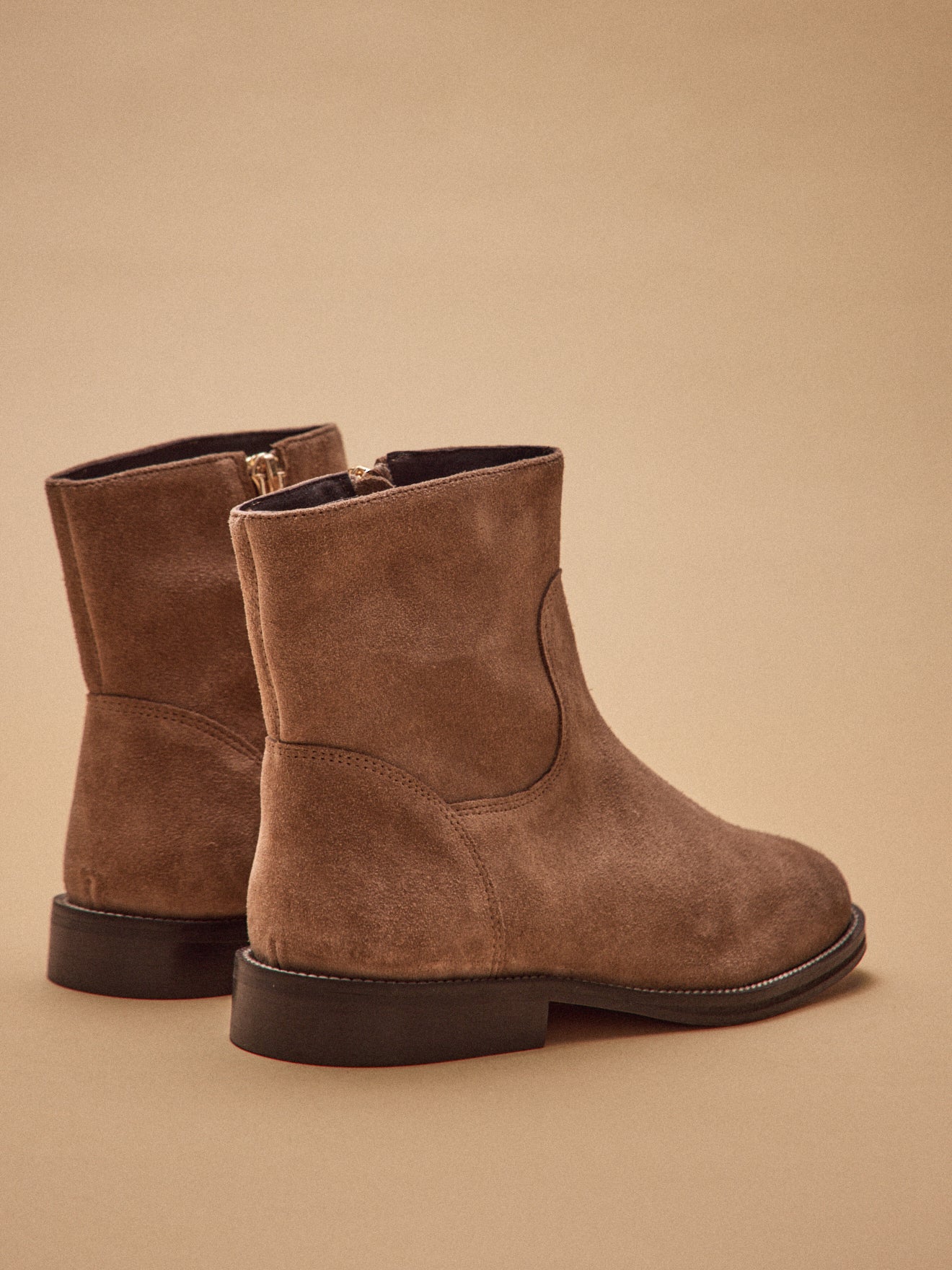 Boots en cuir velouté femme - Image 5