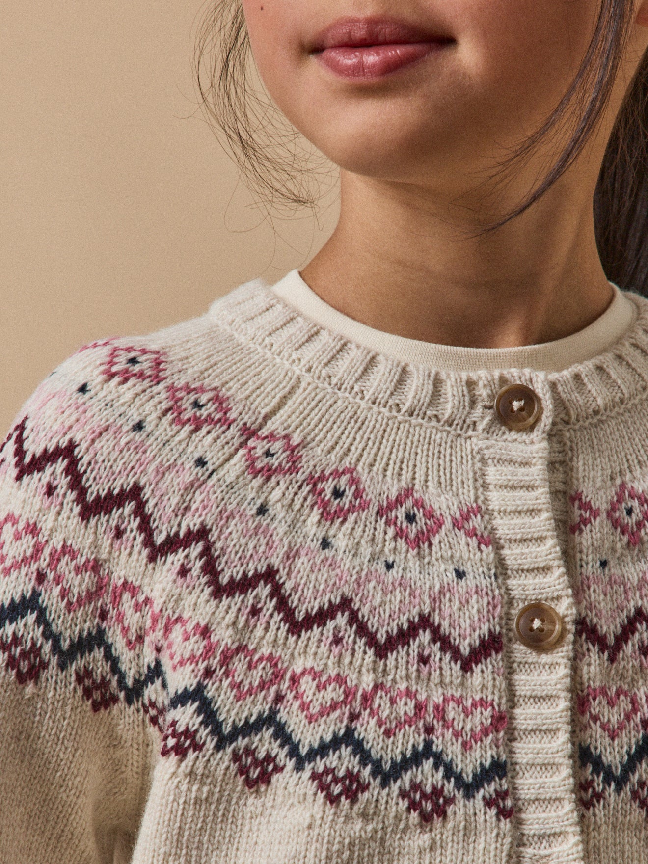 Cardigan jacquard Fille - Image 3