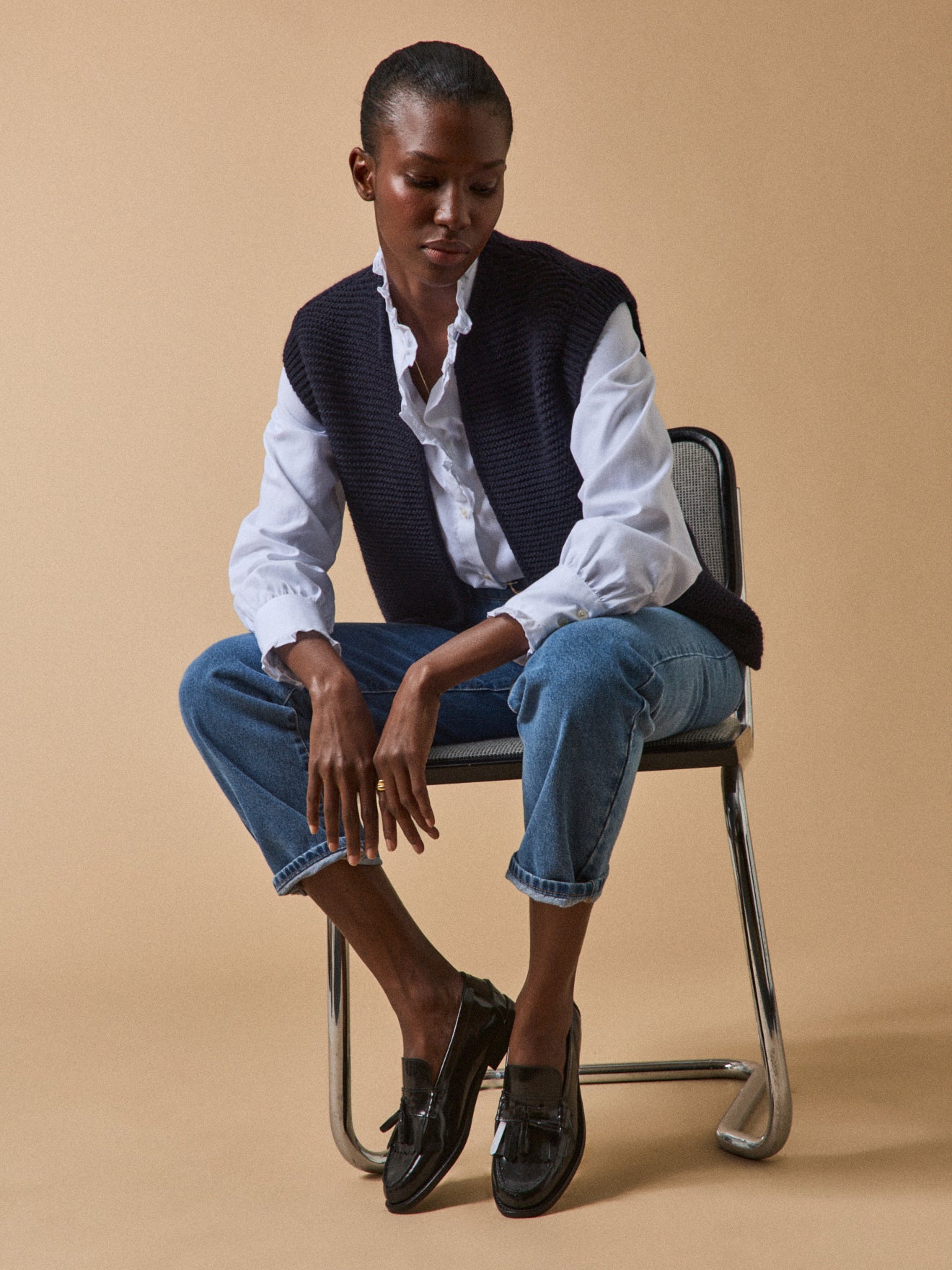 Gilet sans manches femme avec laine - Image 5