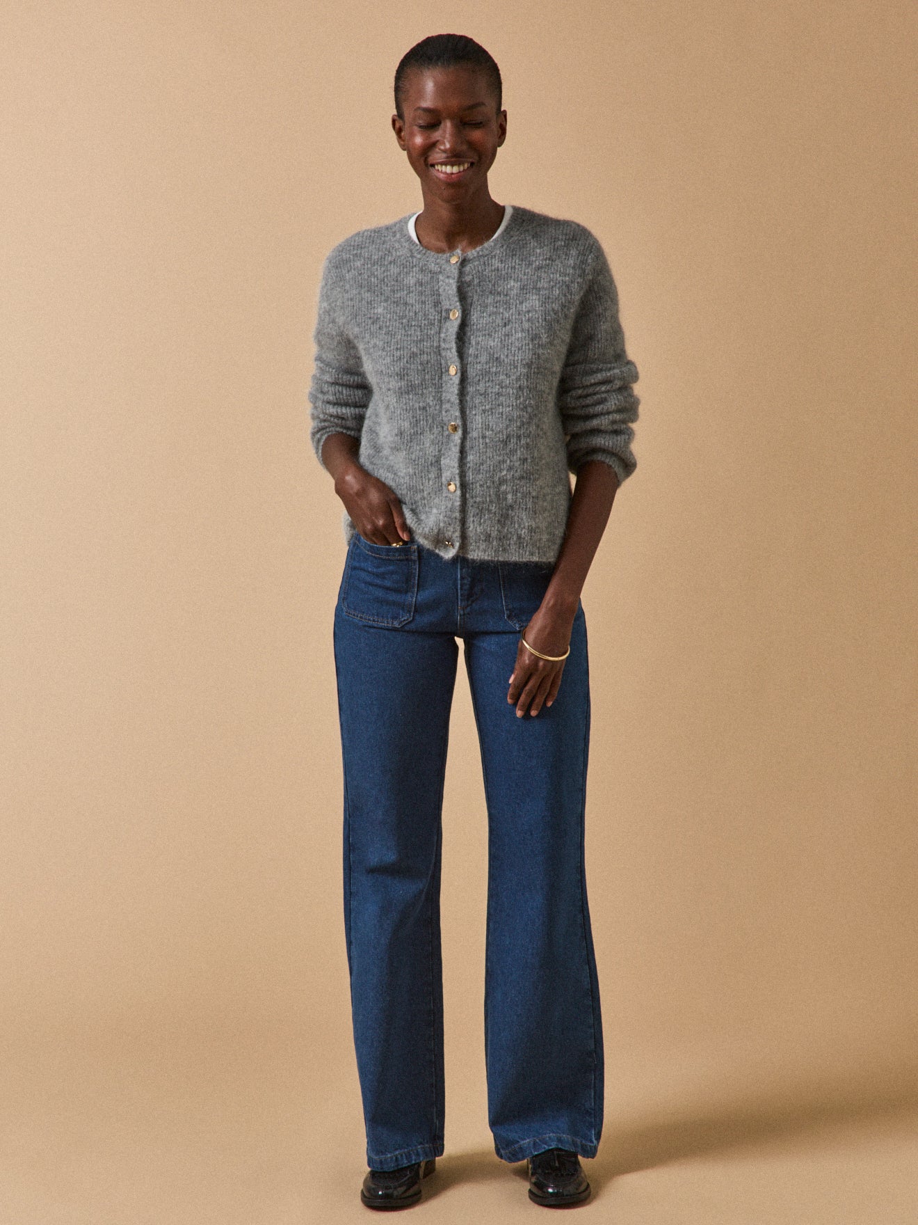 Gilet femme avec laine et mohair - Image 6