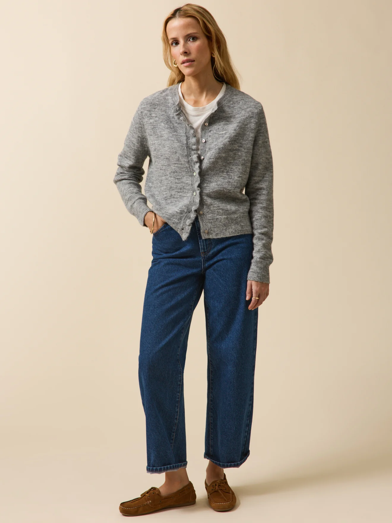 Gilet volanté femme avec laine et alpaga - Image 5