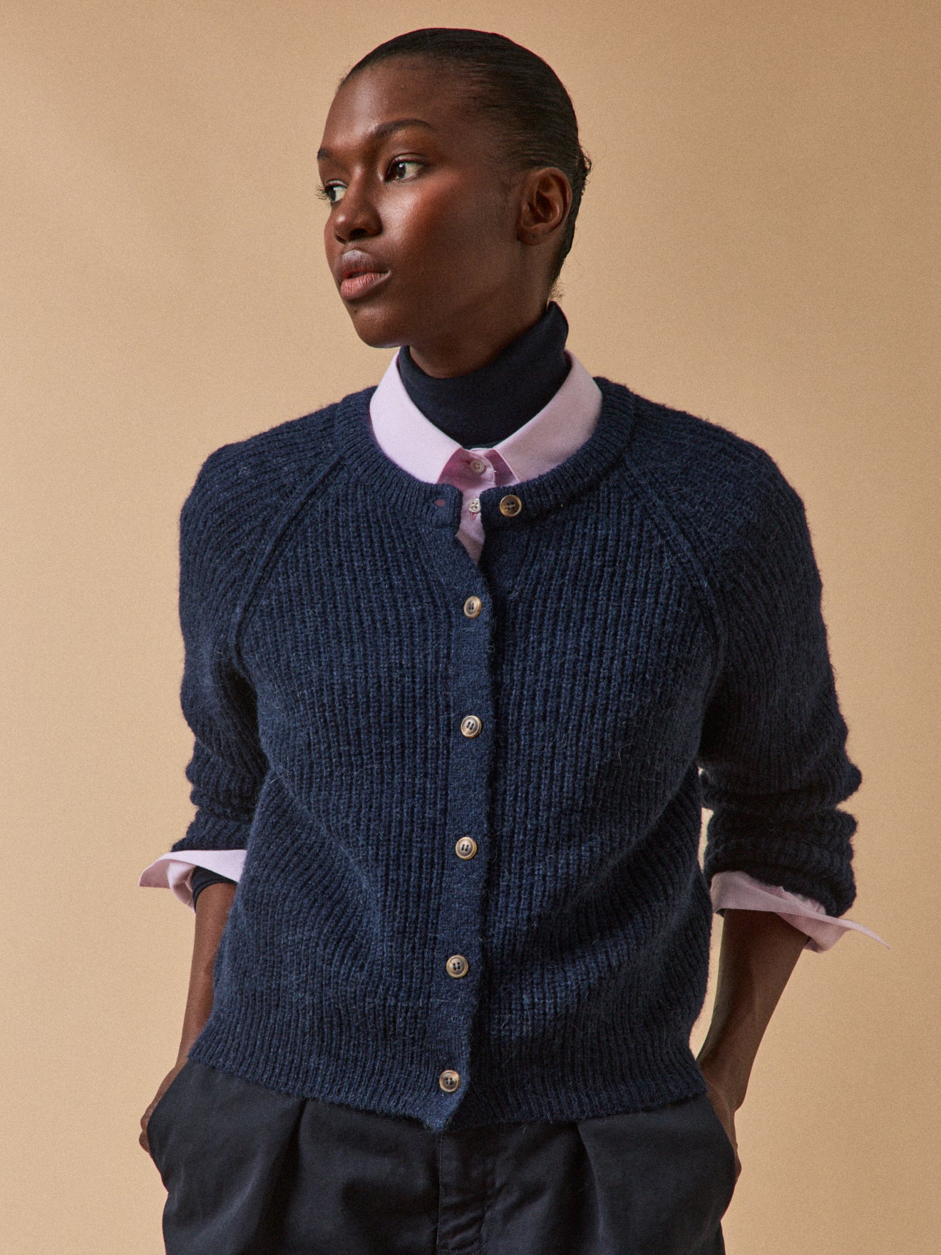 Gilet femme avec laine, alpaga et mohair - Image 4