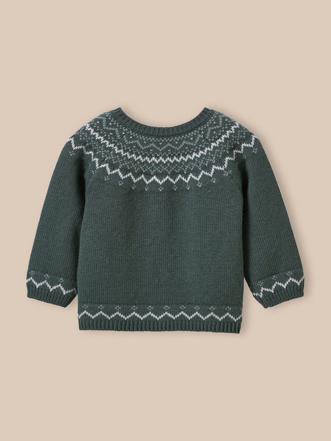 Gilet jacquard en laine bébé - Image 2