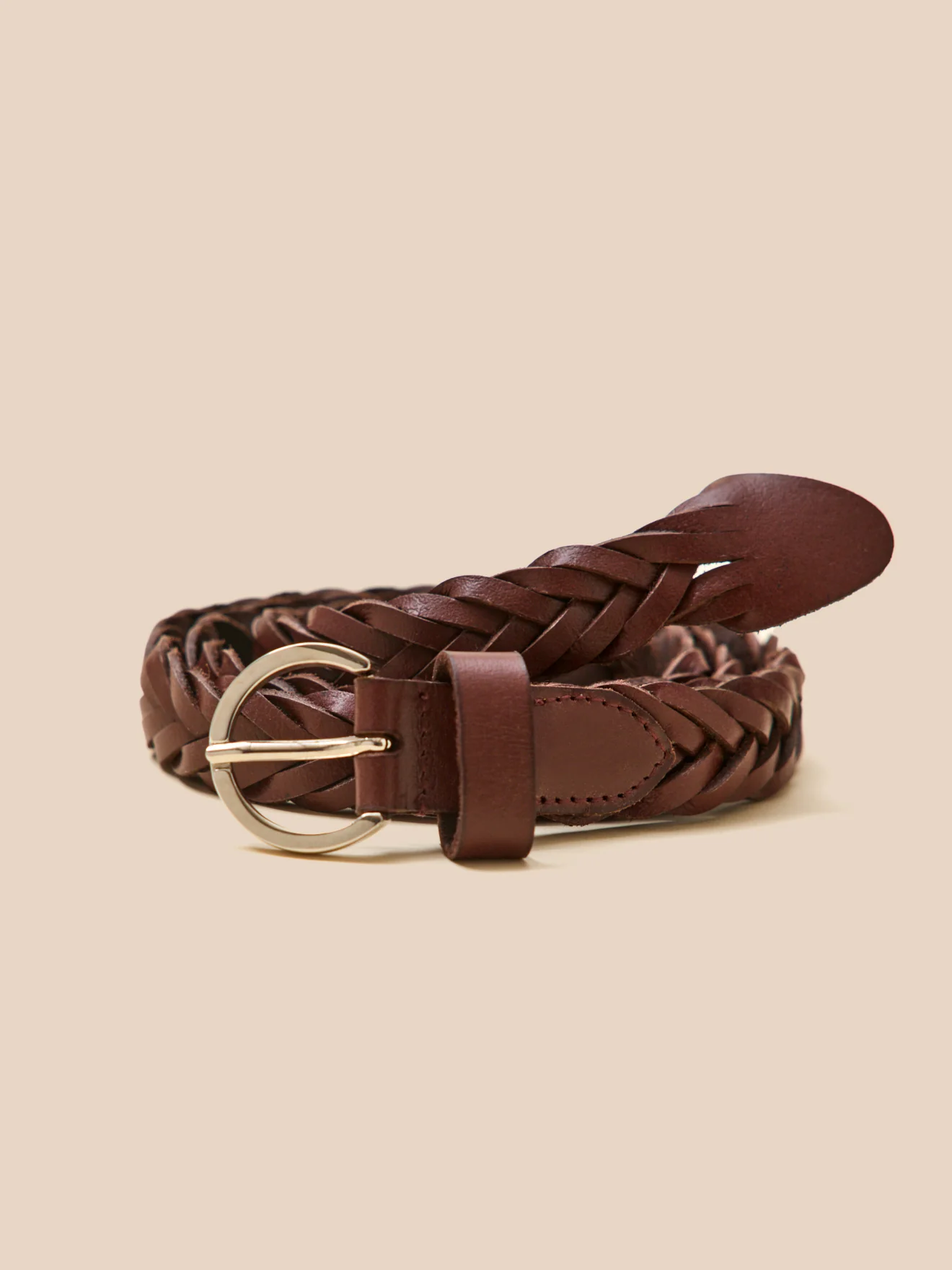 Ceinture tressée cuir femme