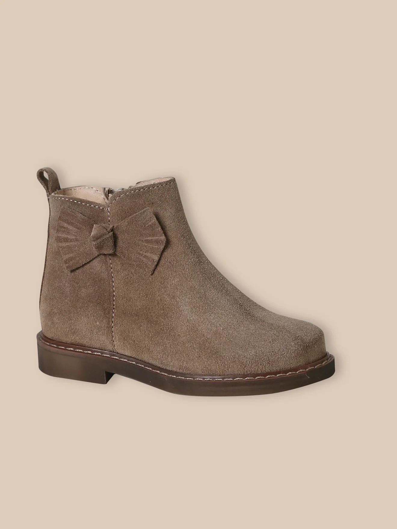 Boots noeud en cuir velours Fille - Image 2
