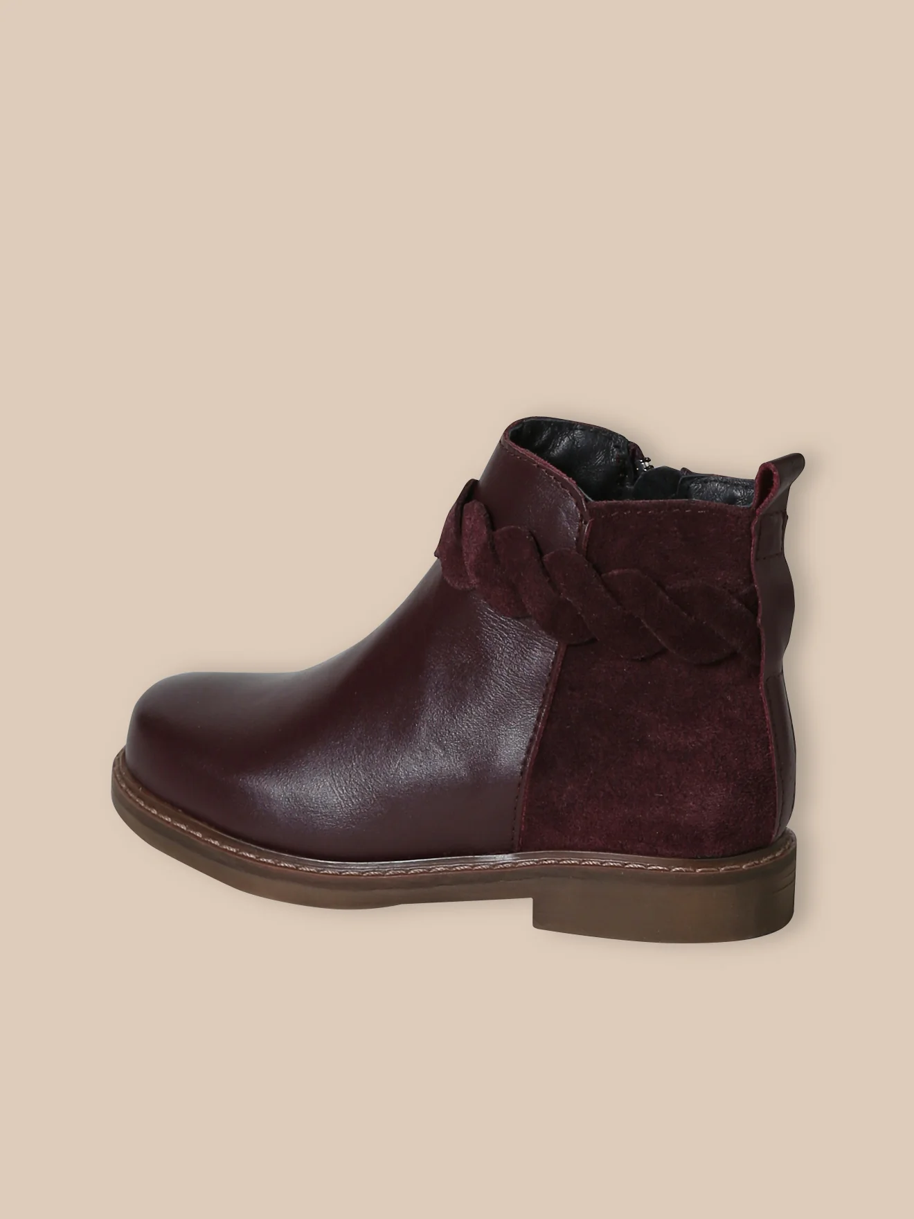 Boots tresse en cuir Fille - Image 4
