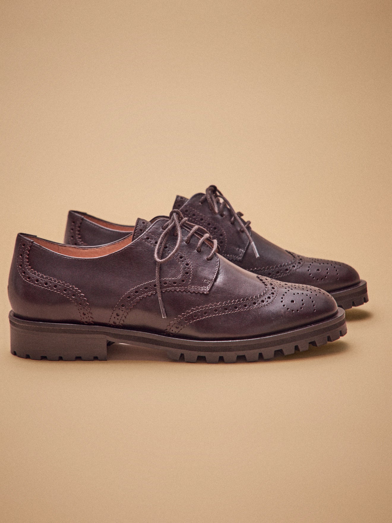 Derbies bout fleuri lacées cuir femme - Image 2