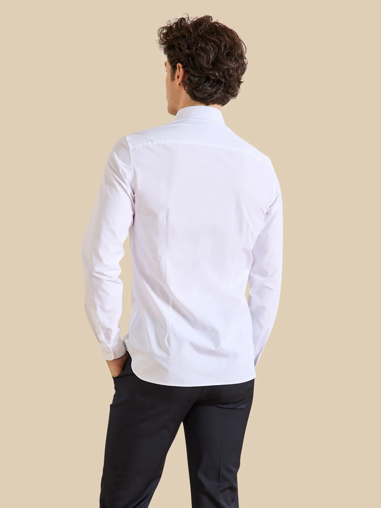 Chemise Slim Fit homme popeline unie easy care - Image 3