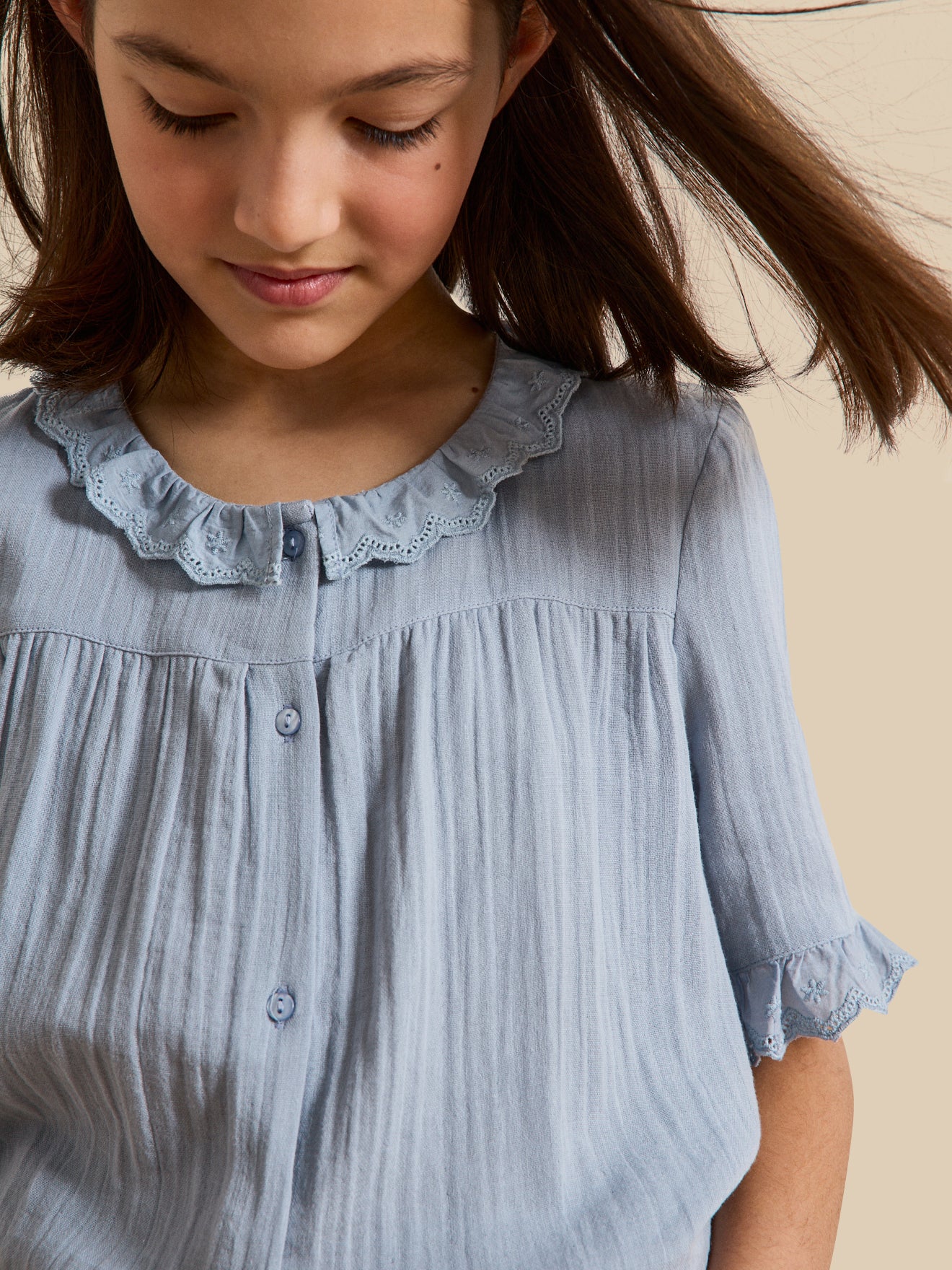 Chemise Fille en gaze - Coton biologique - Image 3