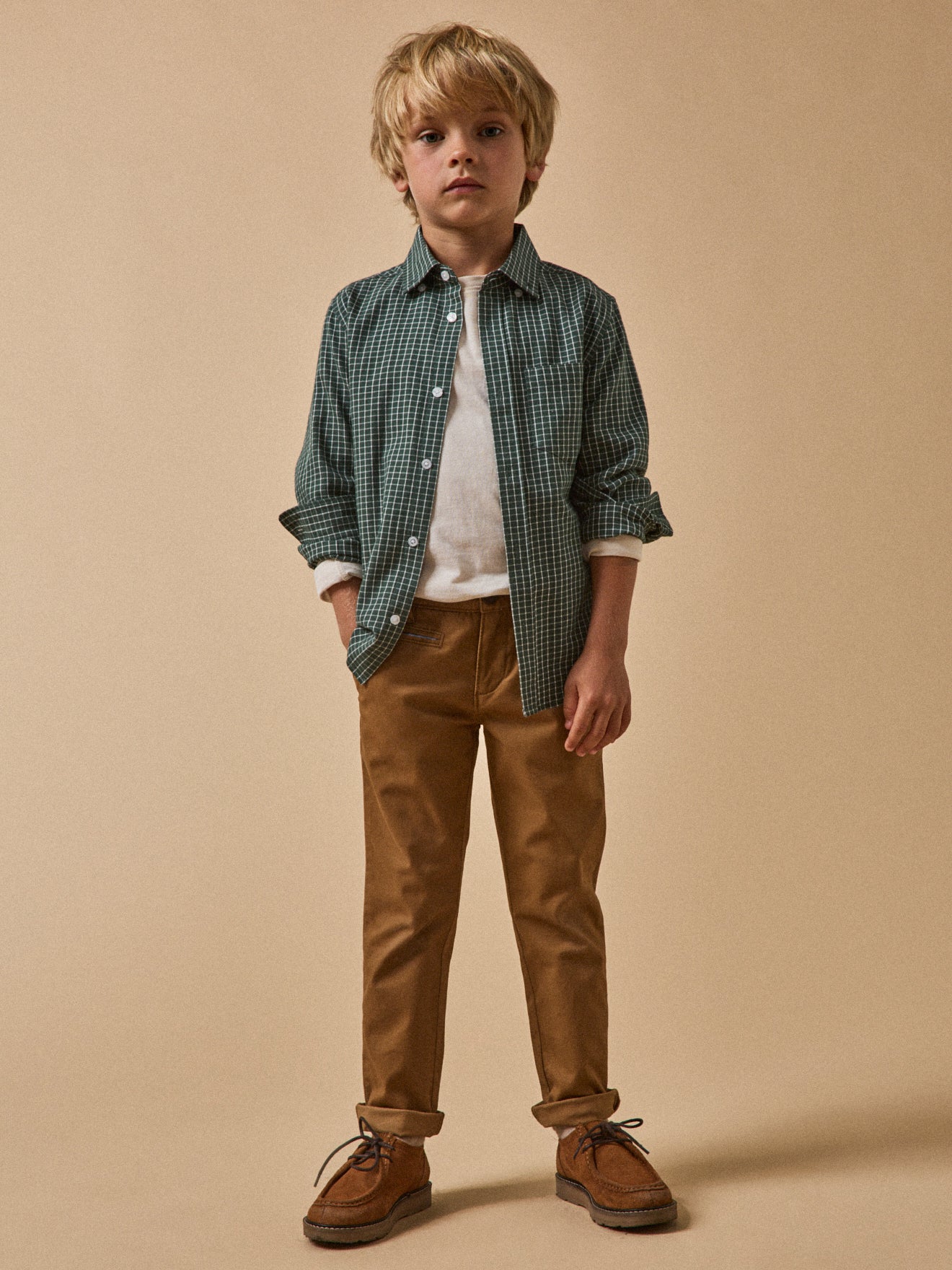 Chemise flanelisée à carreaux Garçon - Image 5
