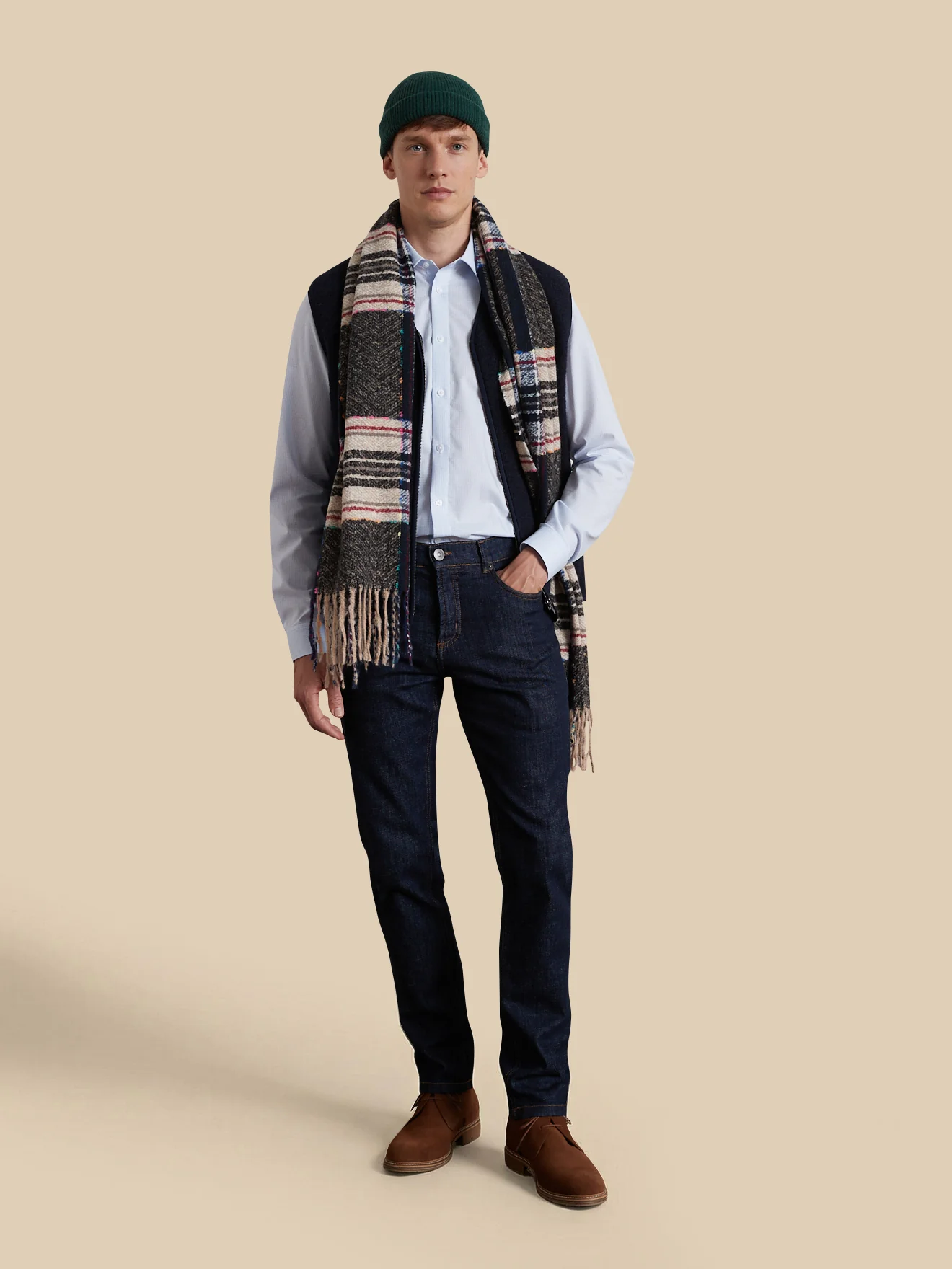 Chemise mini carreaux homme Slim Fit - Image 6
