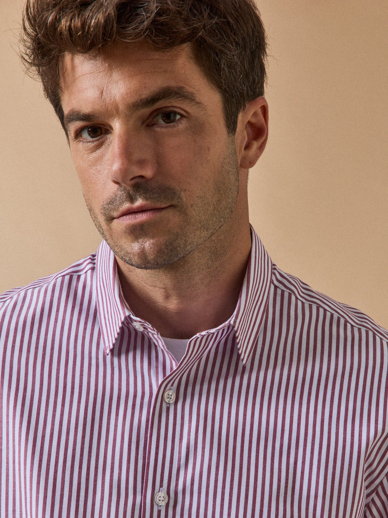Chemise rayée homme coupe contemporaine - Image 3