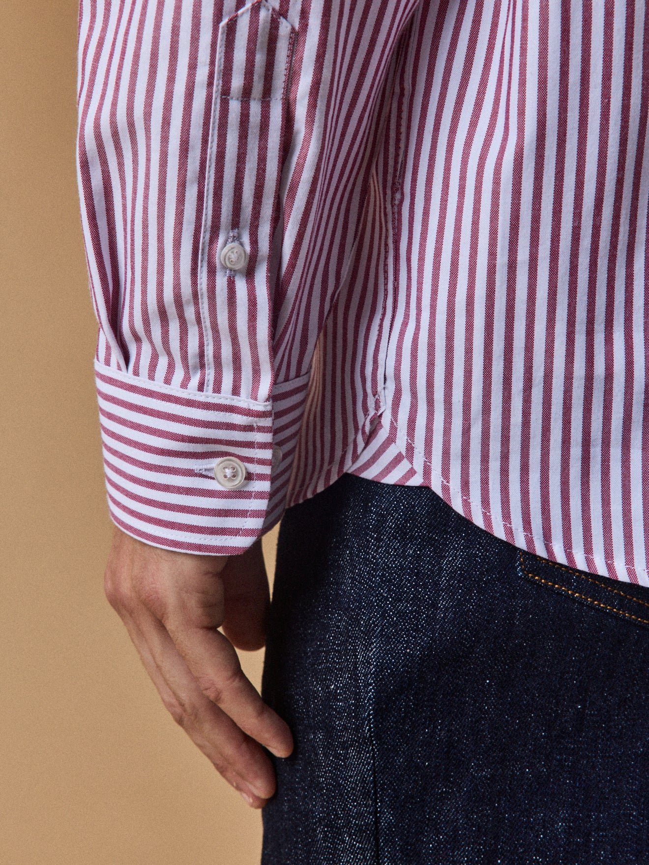 Chemise rayée homme coupe contemporaine - Image 4
