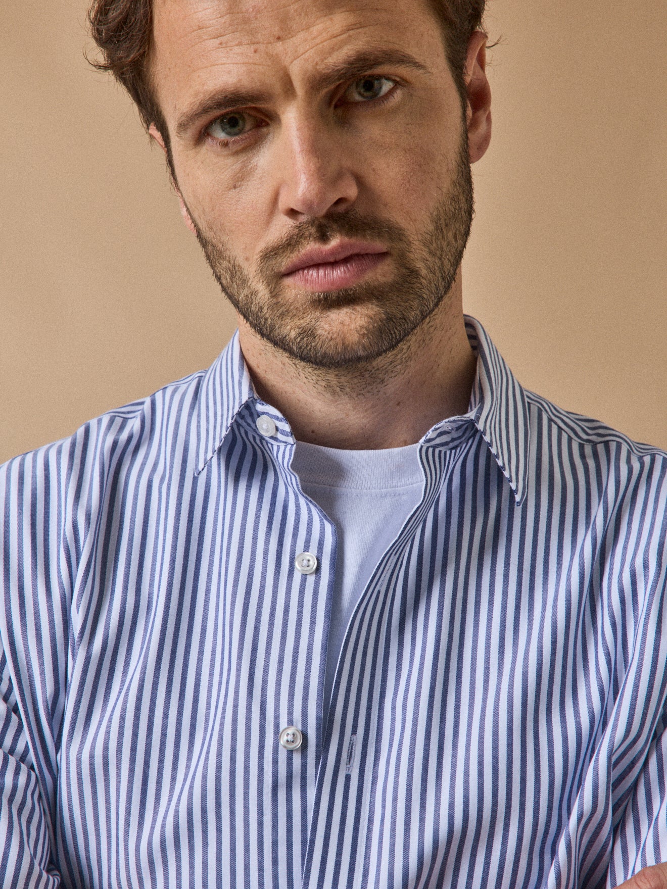 Chemise rayée homme coupe contemporaine - Image 3
