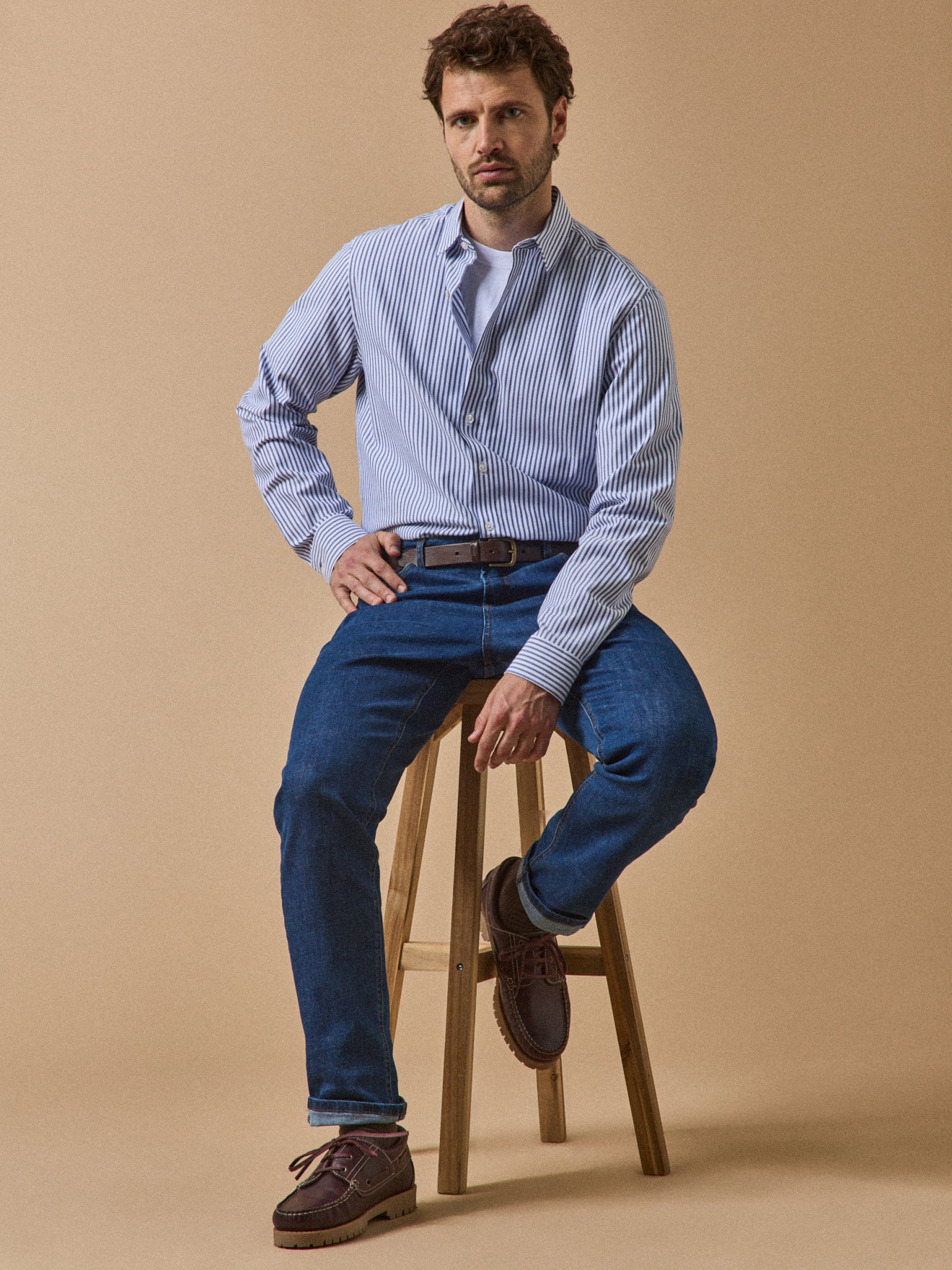 Chemise rayée homme coupe contemporaine - Image 7