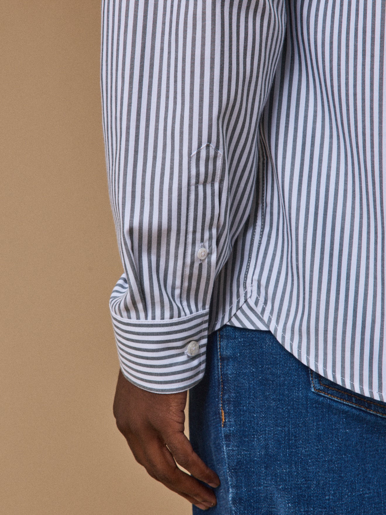 Chemise rayée homme coupe contemporaine - Image 4