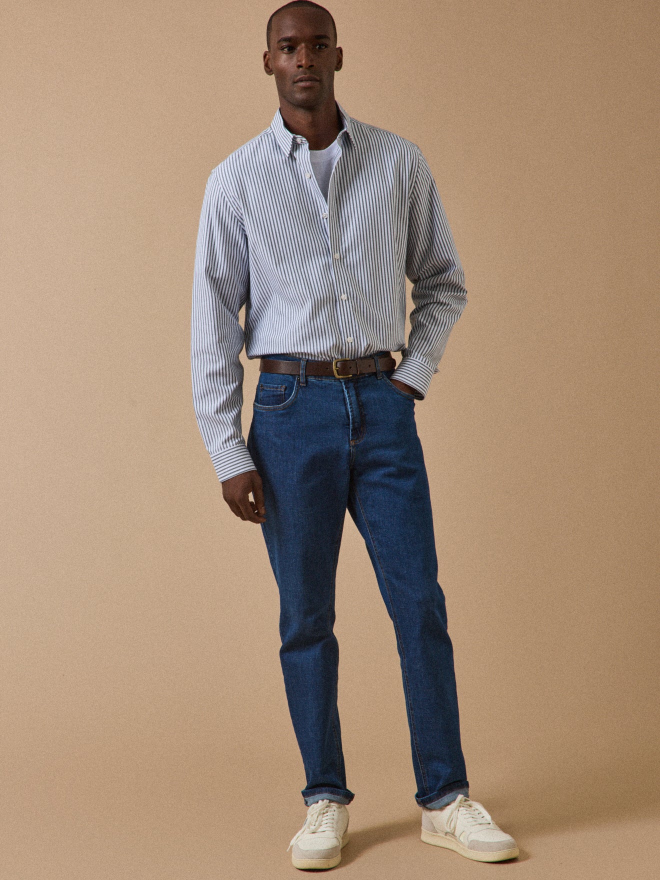 Chemise rayée homme coupe contemporaine - Image 8