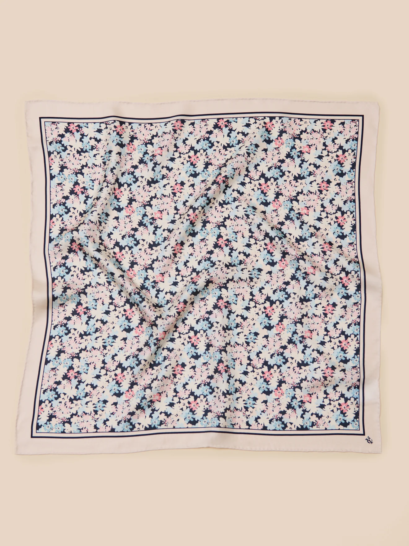 Foulard soie femme imprimé Fleurs Pop - Image 3