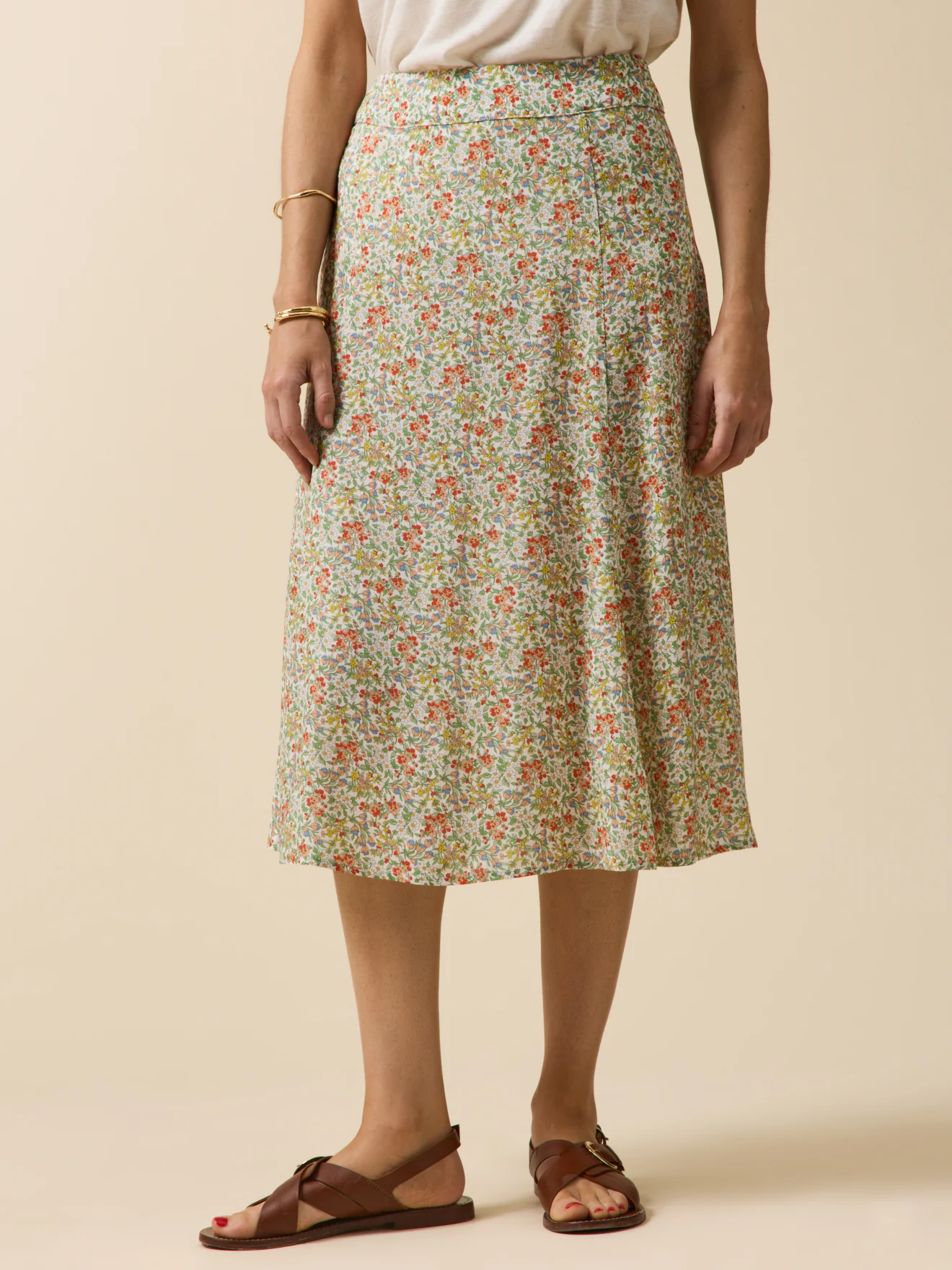 Jupe mi-longue femme tissu Liberty - Limited Collection