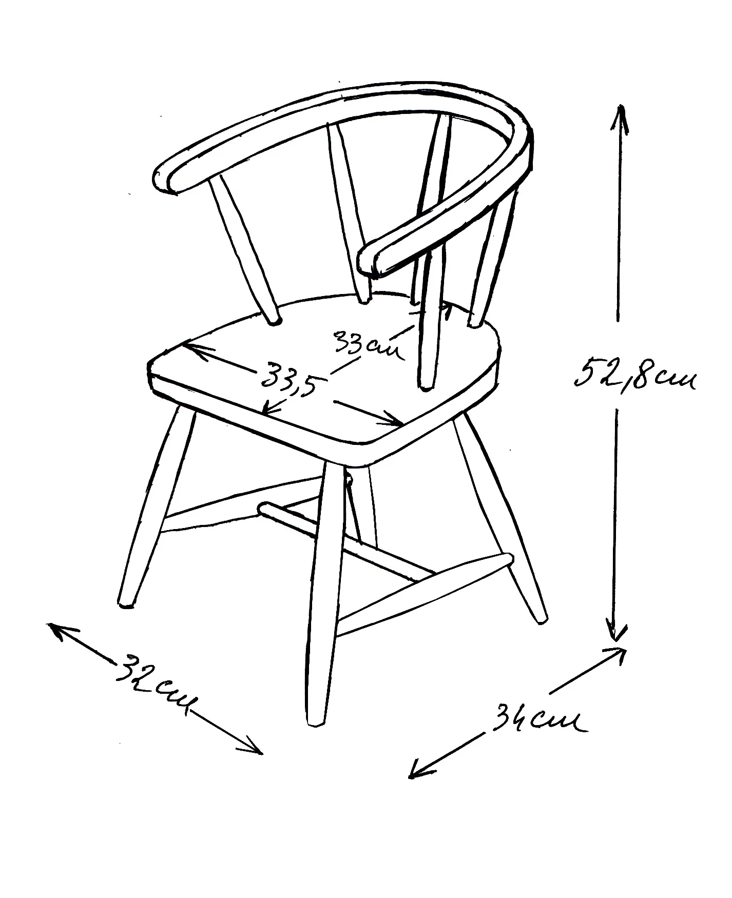 Chaise enfant William en bois - Image 7