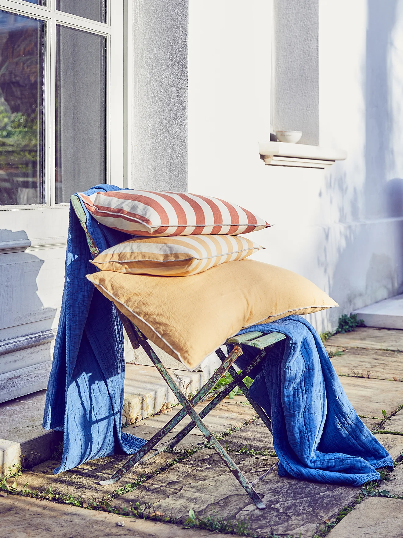 Housse de coussin unie en coton/lin - Image 5