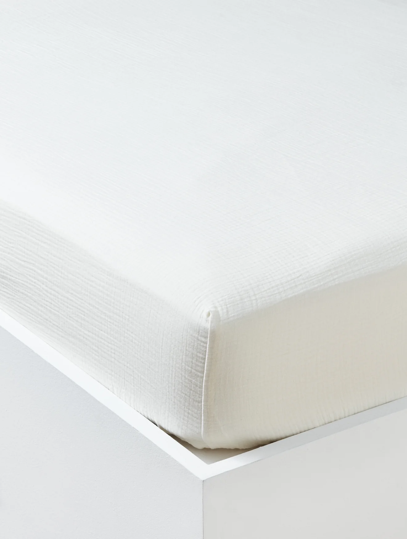 Drap-housse gaze de coton "Gaufrée"