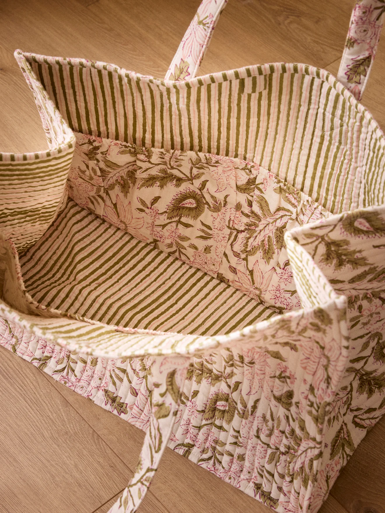 Sac cabas matelassé imprimé indien - Image 3