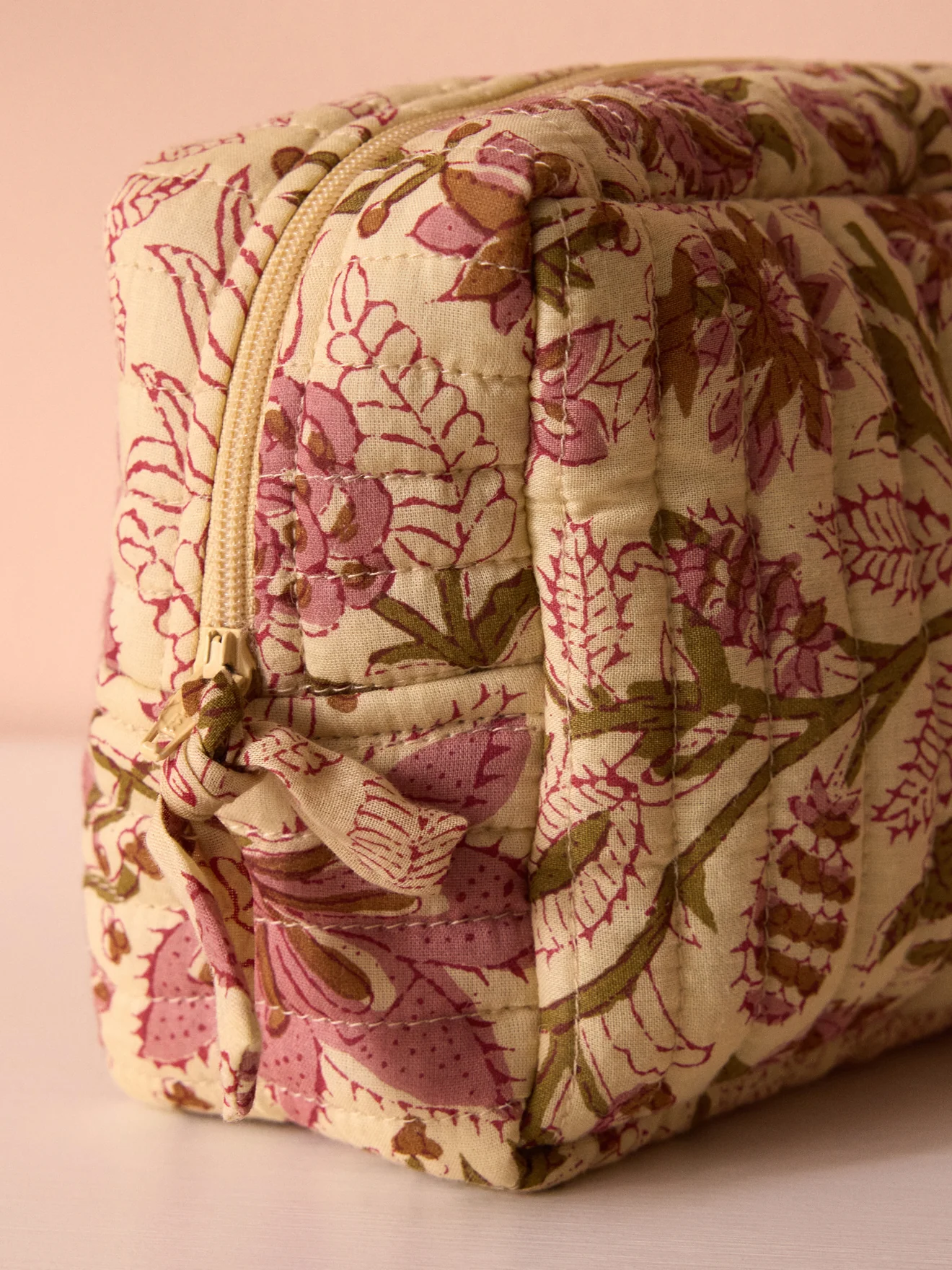 Trousse de toilette imprimé fleuri indien - Image 4