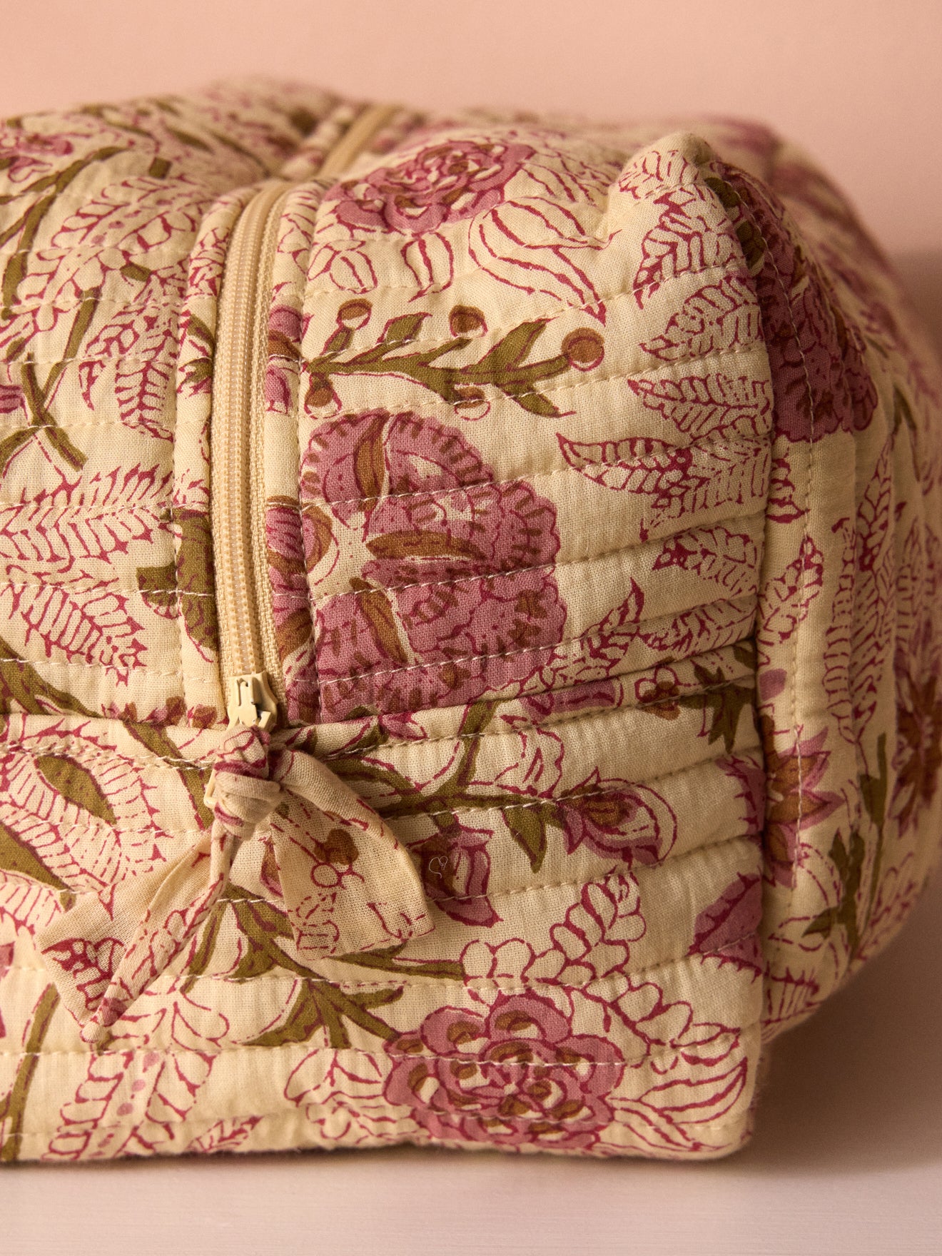 Trousse de toilette imprimé fleuri indien - Image 5