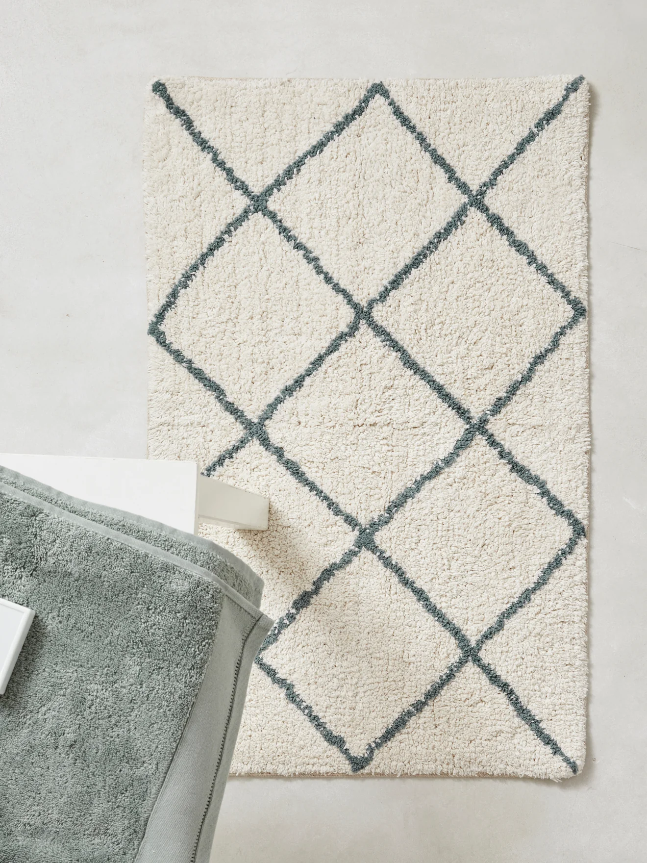 Tapis de bain croisillons