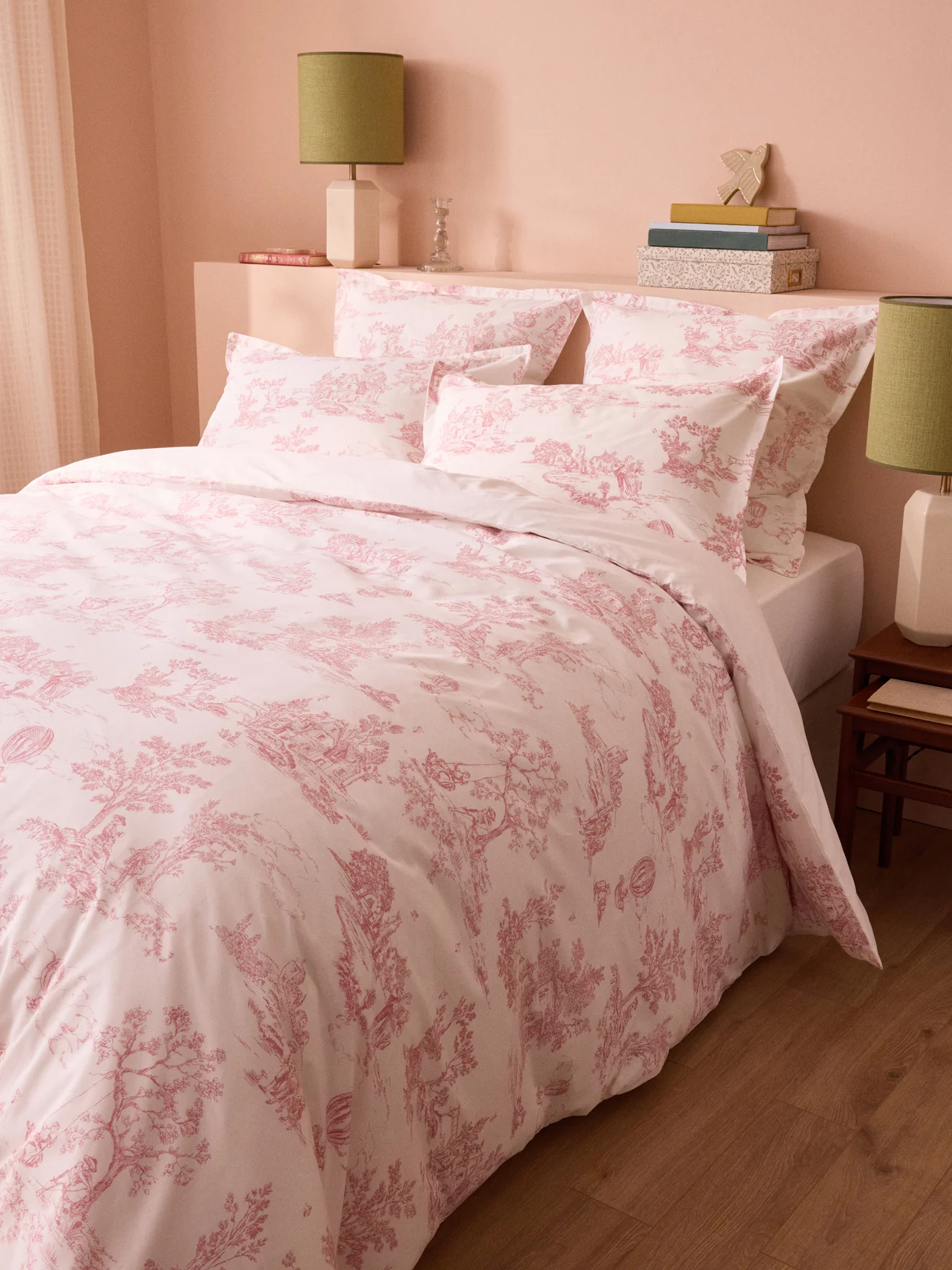 Housse de couette percale de coton "Esprit Toile de Jouy"