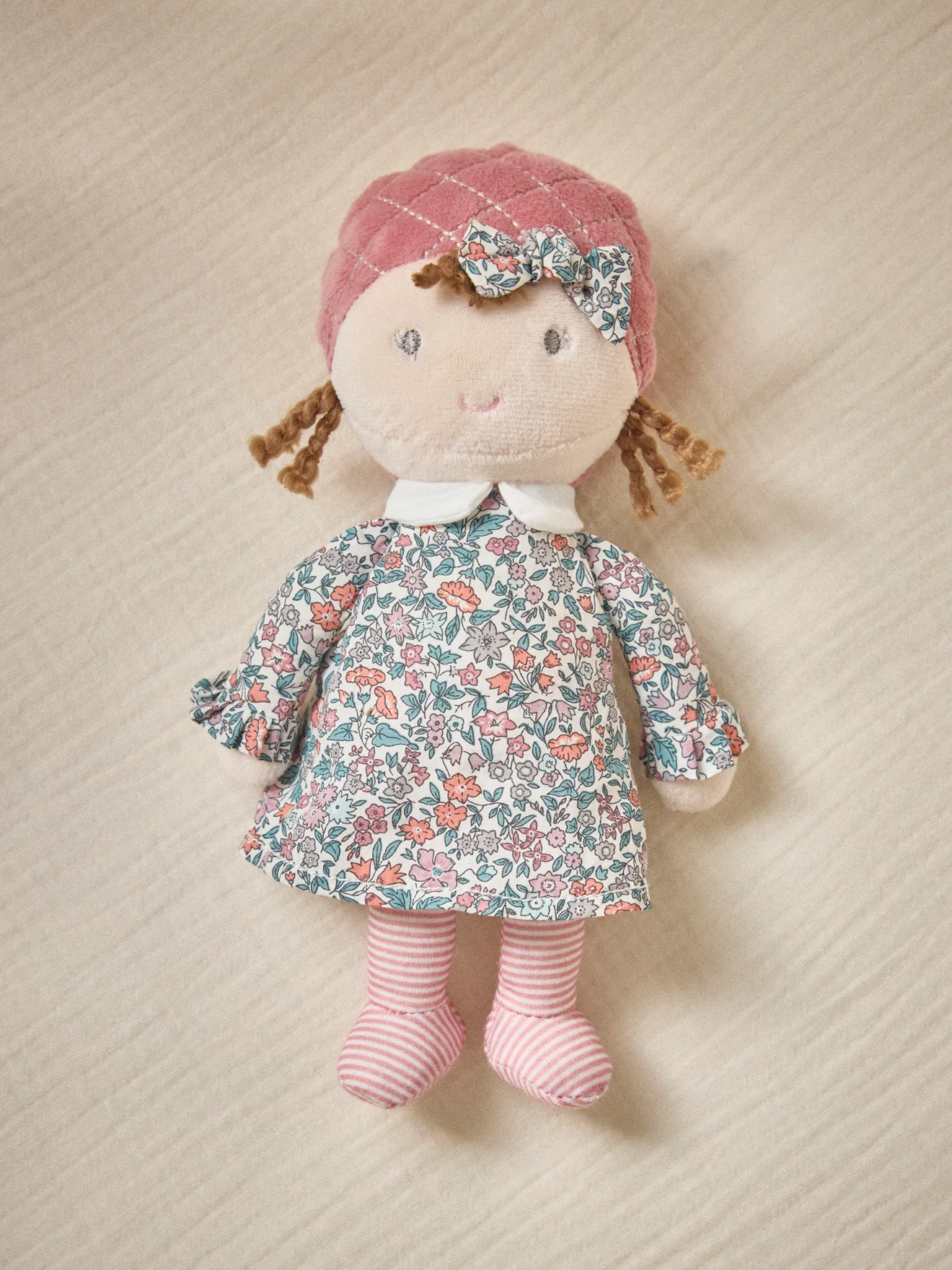 Poupée Louison en tissu Liberty