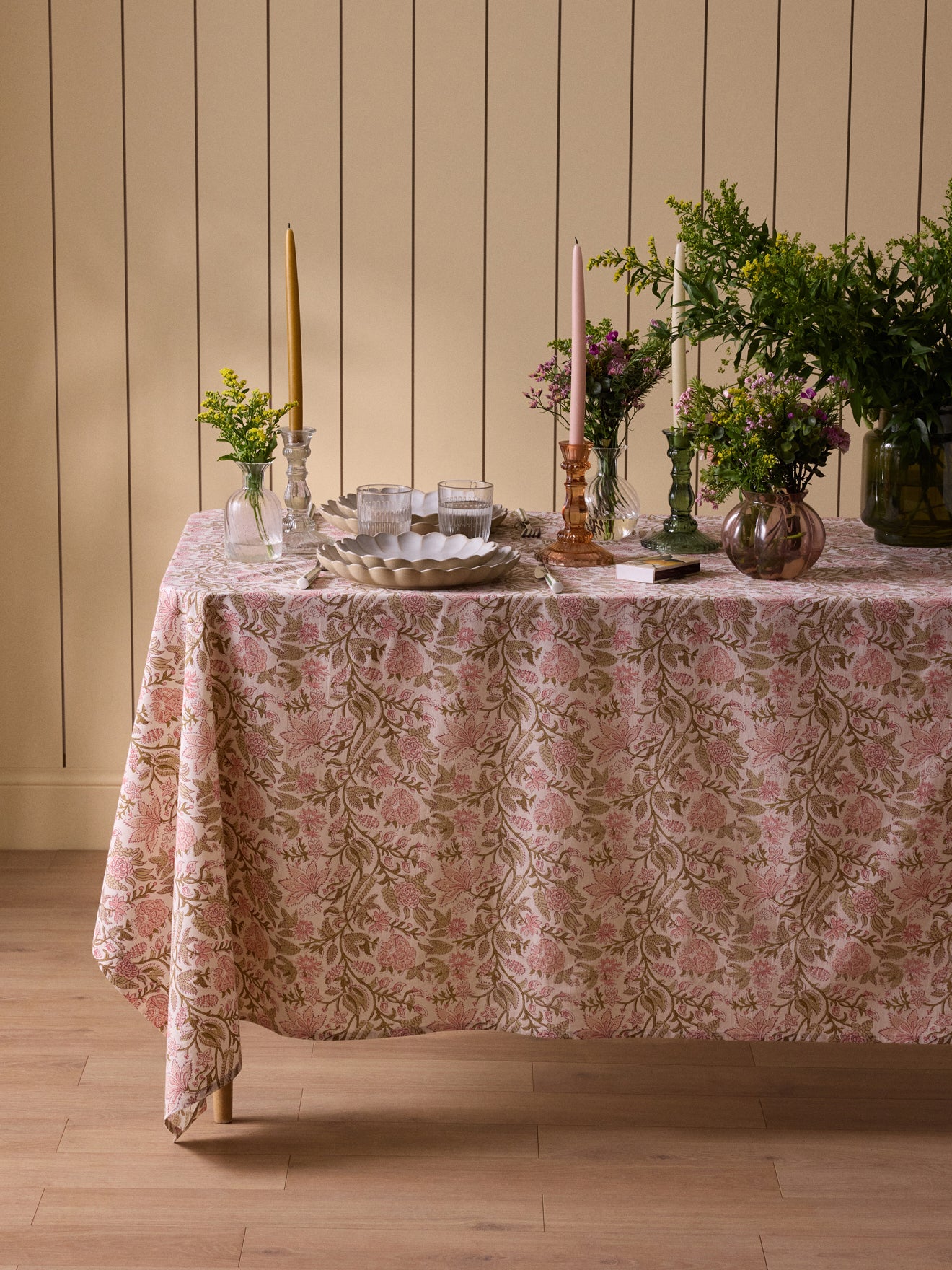 Nappe en coton imprimé indien Rosa - Image 4