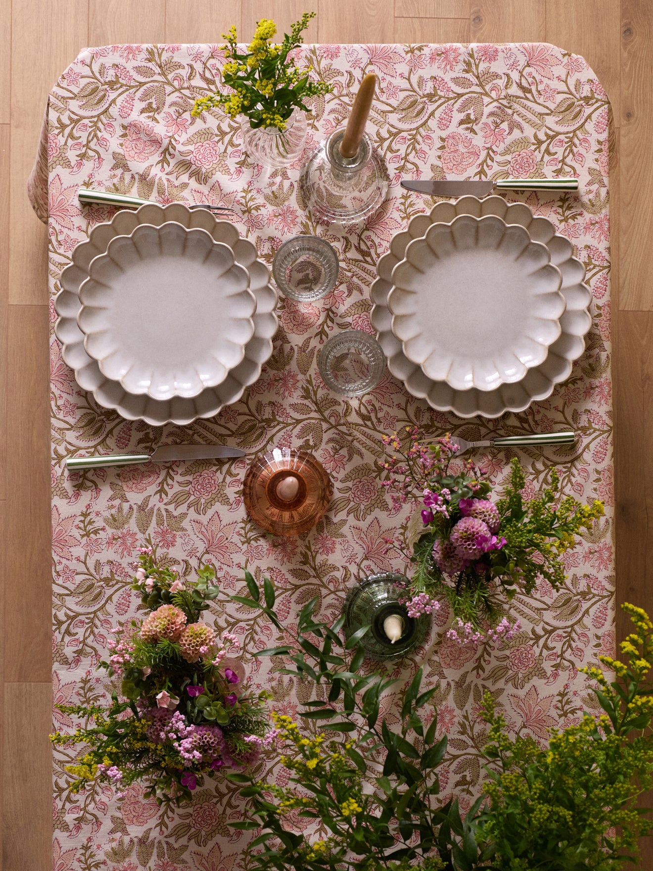 Nappe en coton imprimé indien Rosa - Image 5