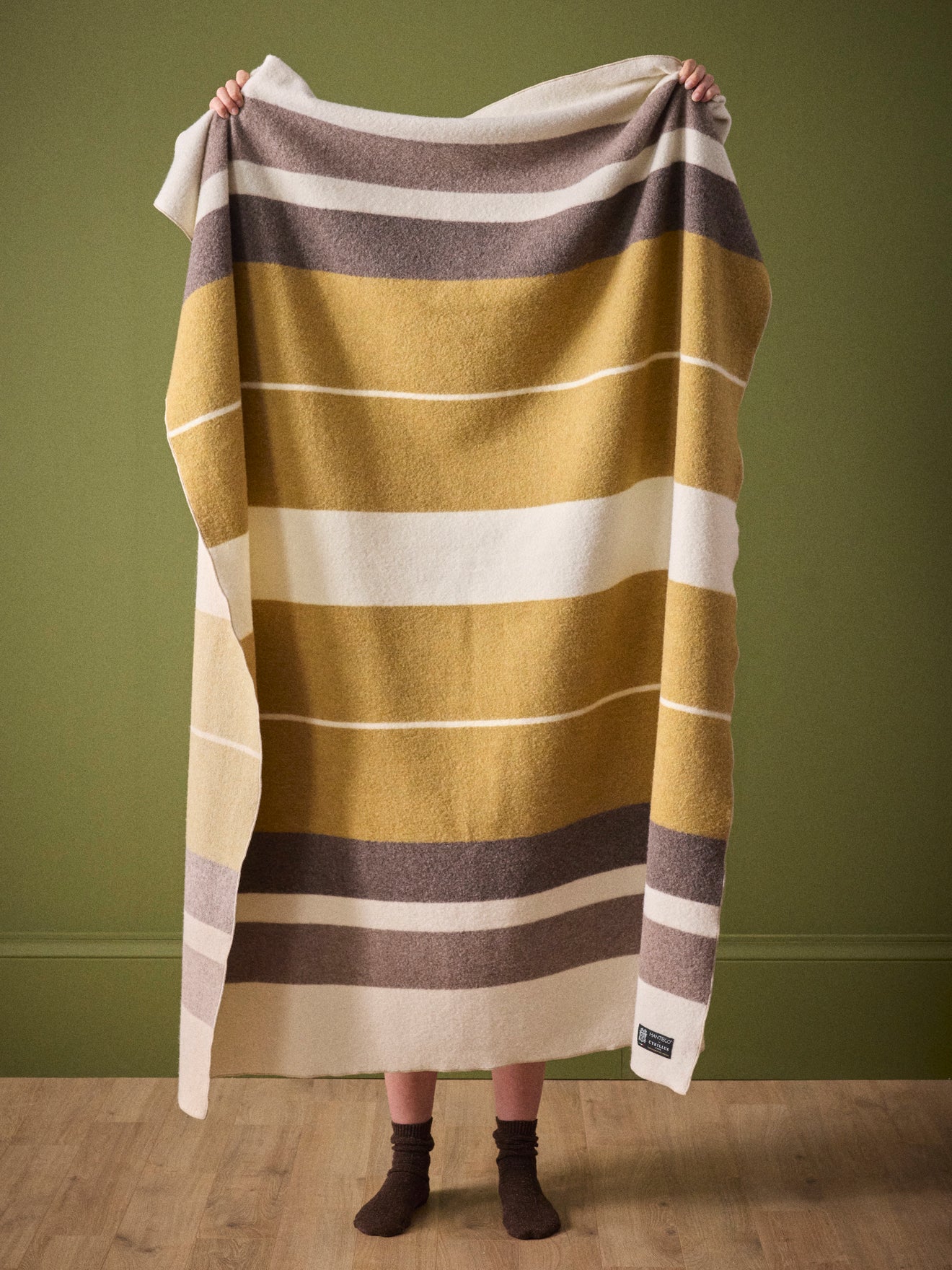 Plaid rayé laine majoritaire