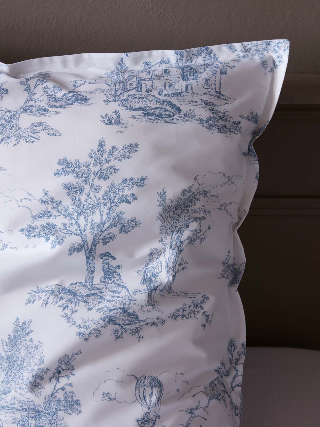Taie d'oreiller percale de coton "Esprit Toile de Jouy" - Image 5