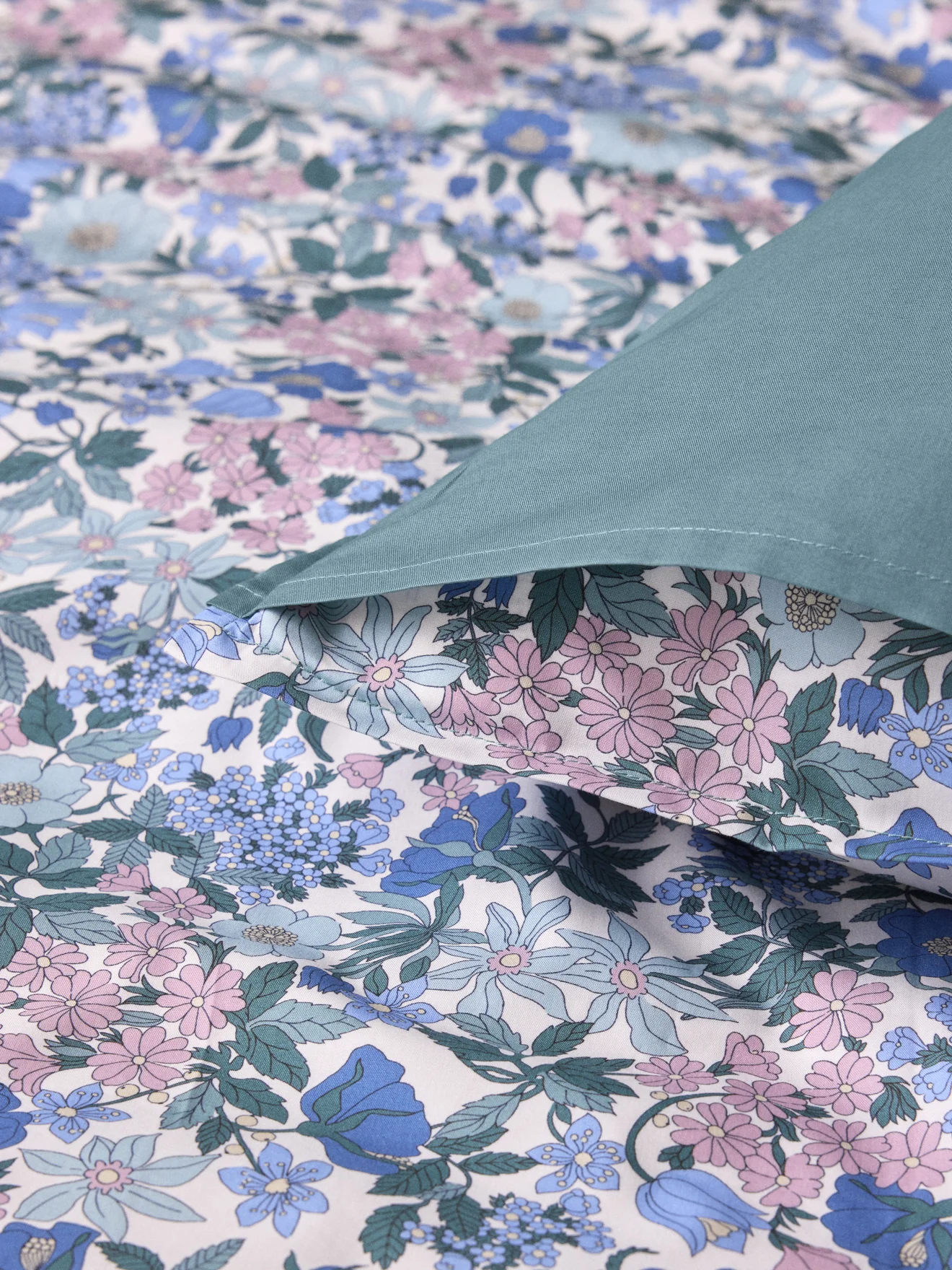 Taie d'oreiller percale de coton et tissu Liberty - Image 6