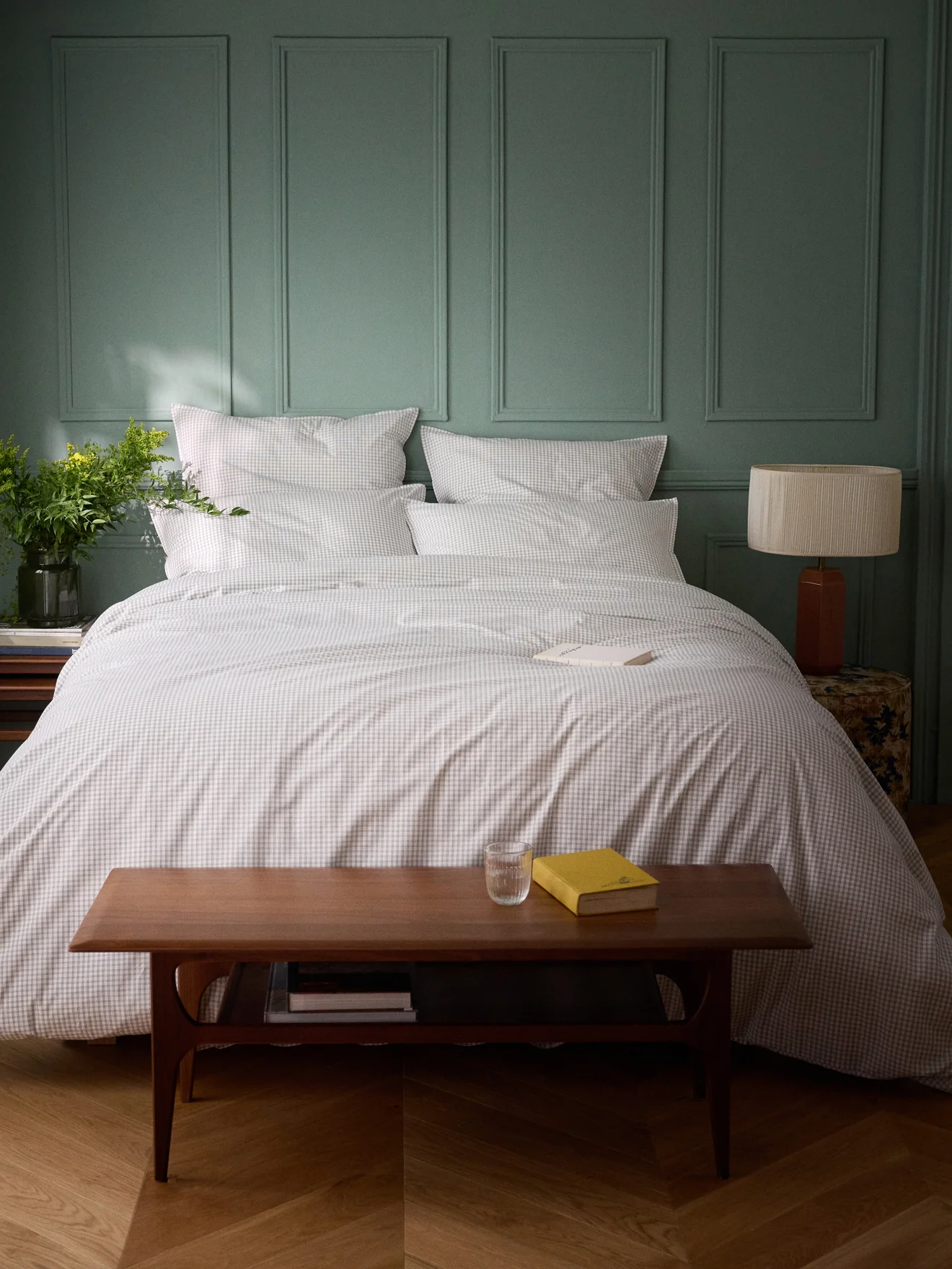 Taie d'oreiller percale de coton tissé teint "Marin" - Image 10