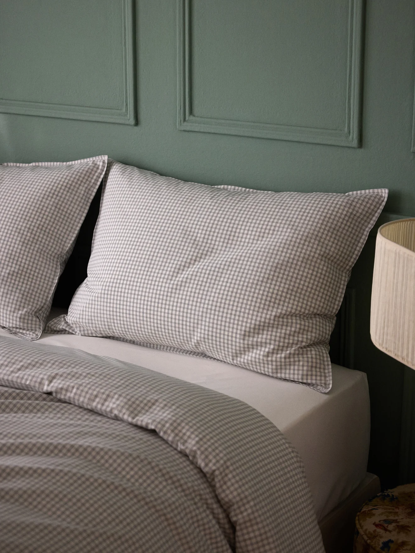 Taie d'oreiller percale de coton tissé teint "Marin" - Image 11