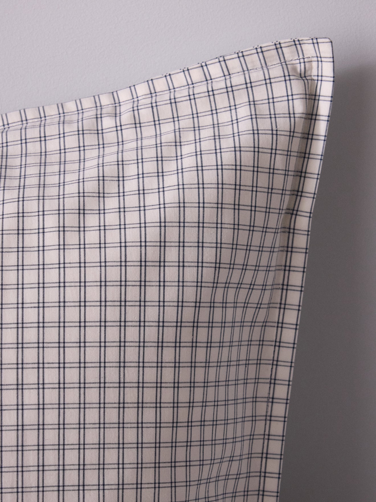 Taie d'oreiller percale de coton tissé teint "Marin" - Image 4
