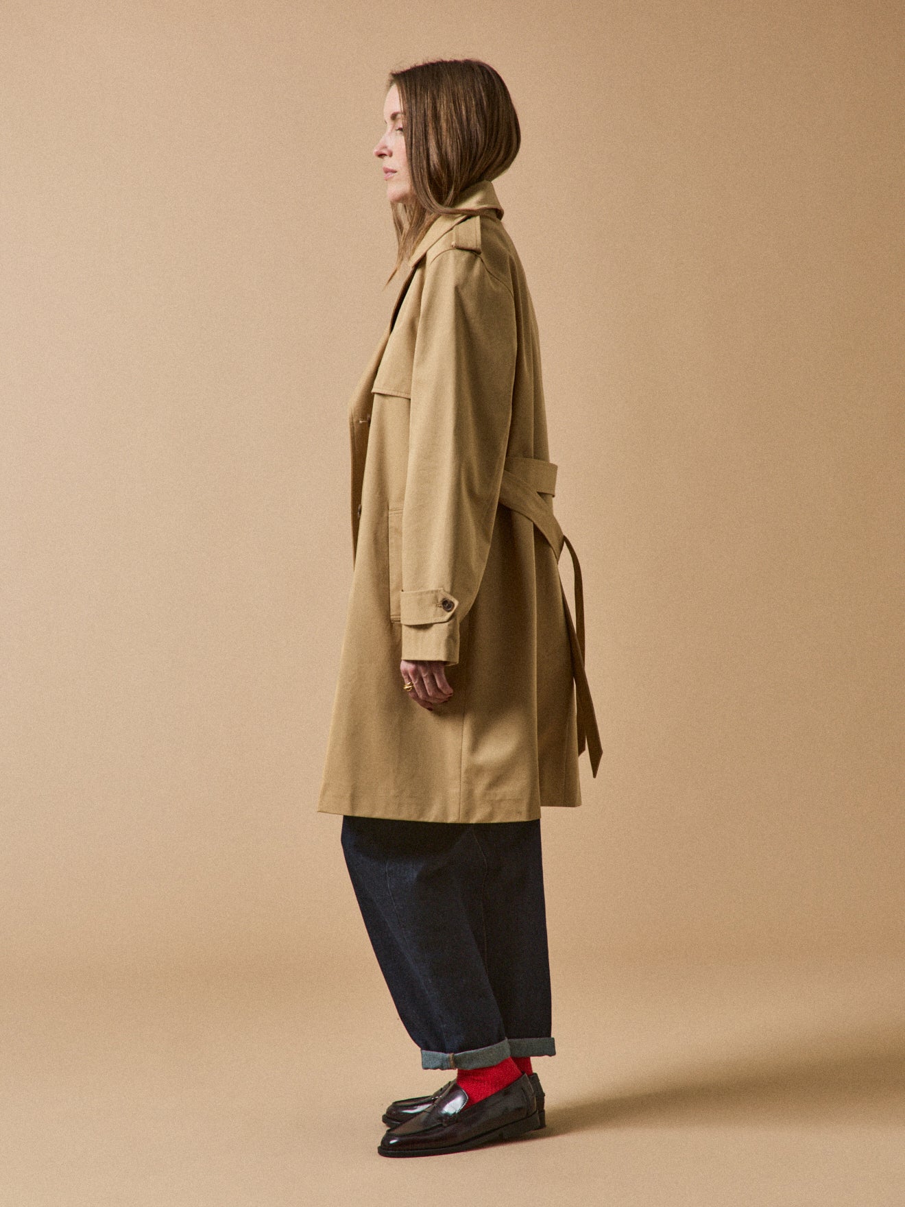 Trench long coton biologique femme - Image 2